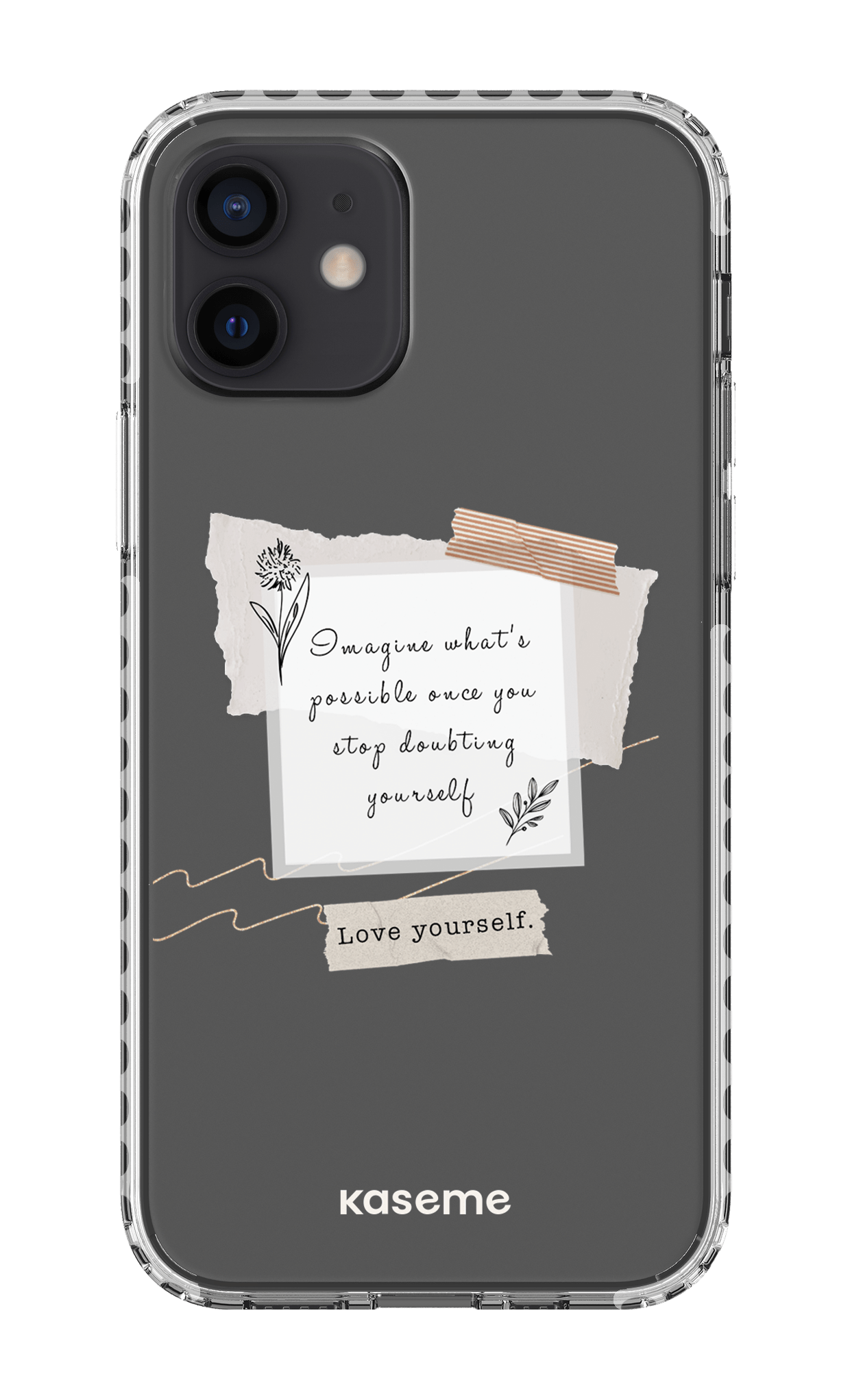 iPhone 12 Clear Case - White Faith Clear Case -