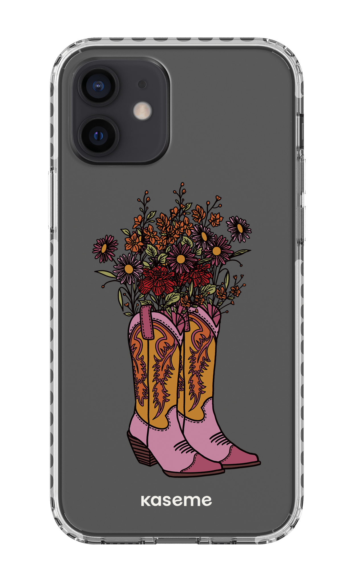 iPhone 12 Clear Case - White Howdy Clear Case -