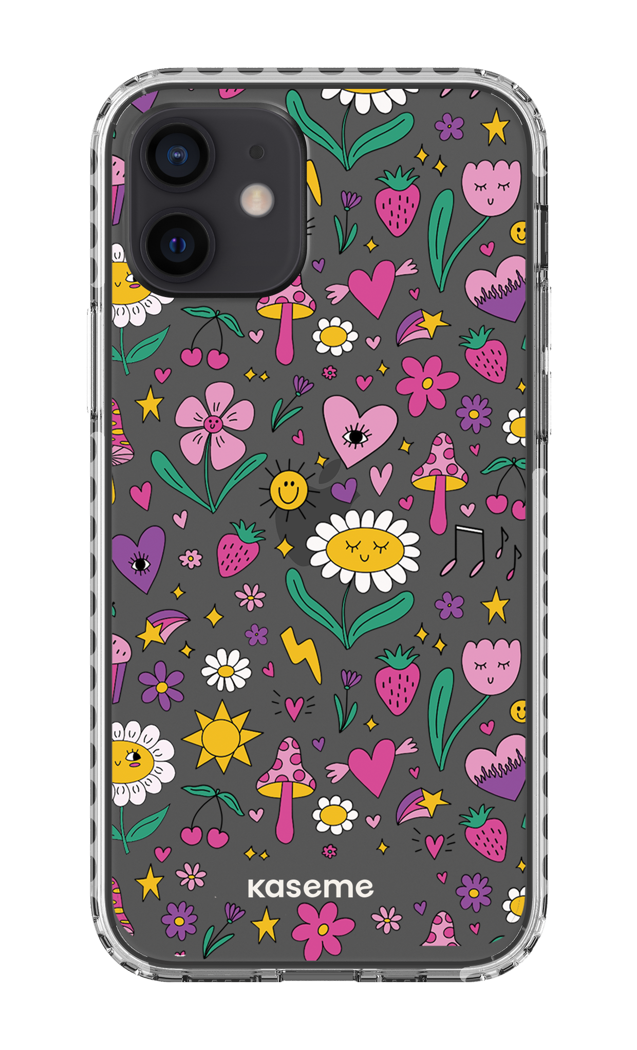 iPhone 12 Clear Case - White Hypnotize Clear Case -