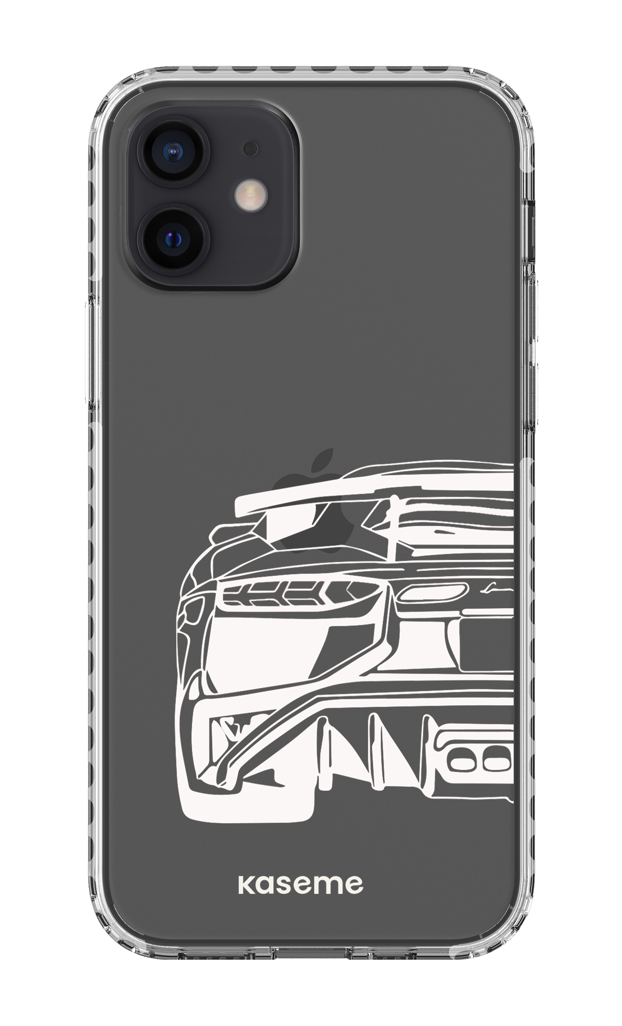 iPhone 12 Clear Case - White Lambo clear case -