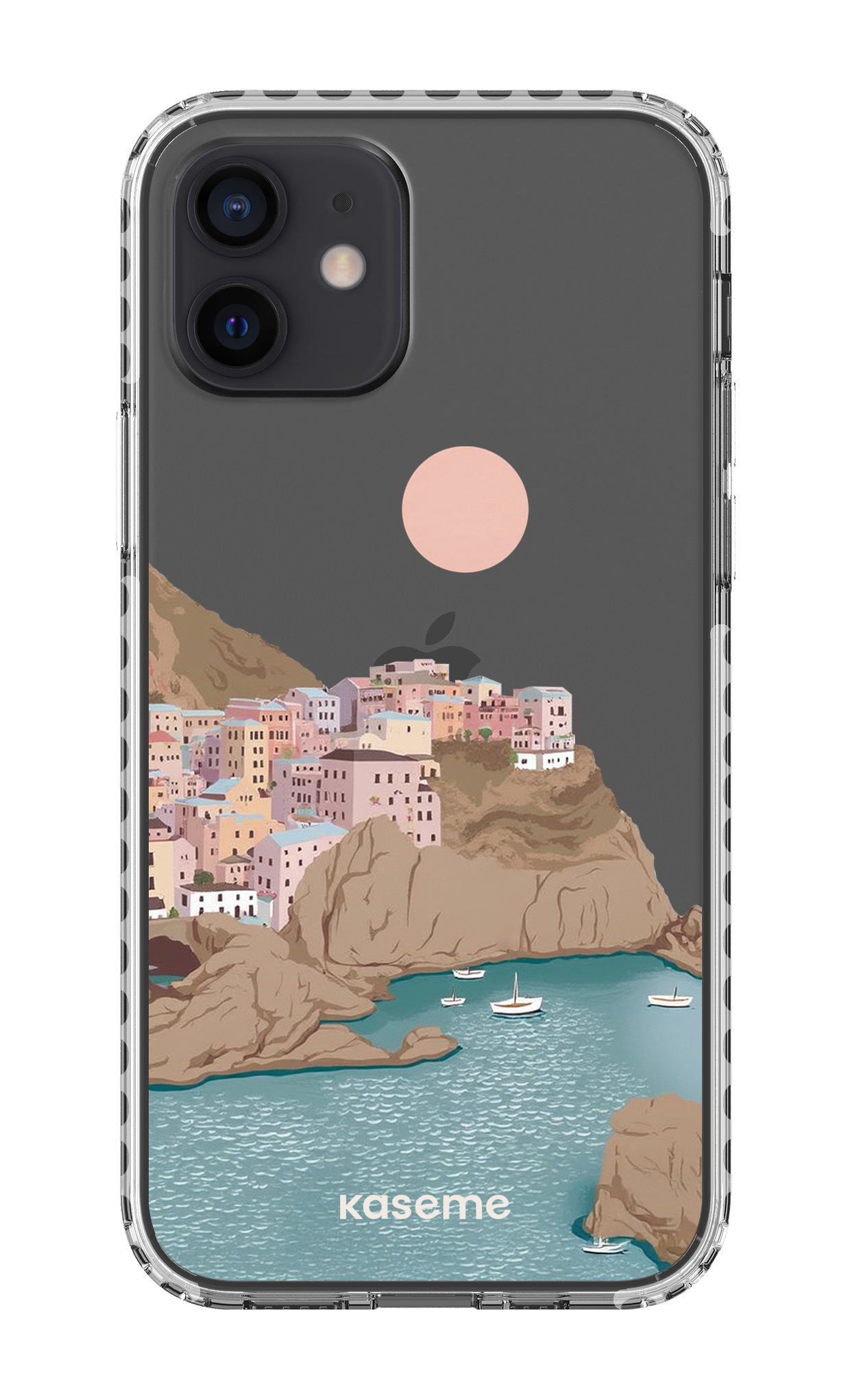 iPhone 12 Clear Case - White Mediterrana Clear Case -