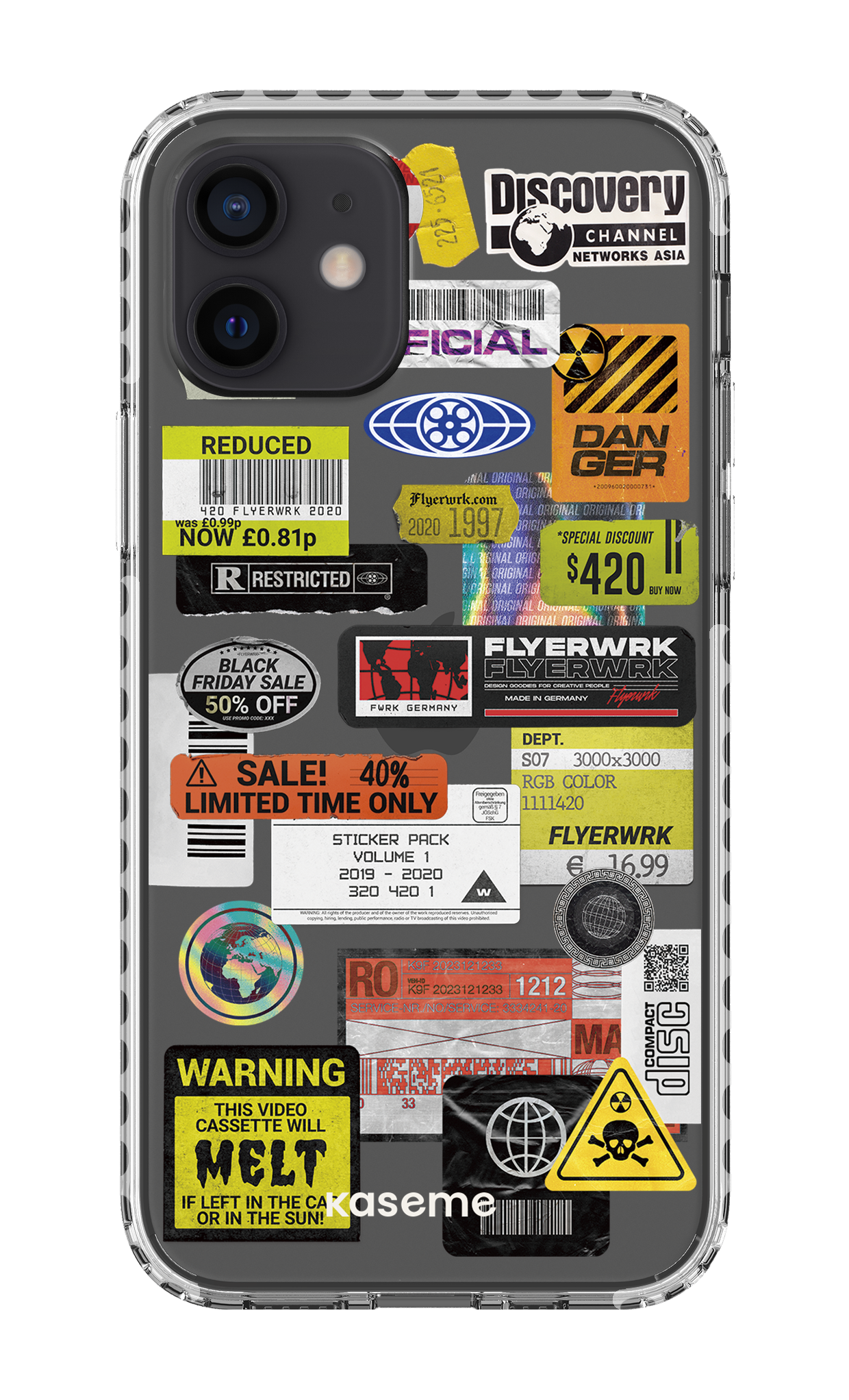 iPhone 12 Clear Case - White Melt Clear Case -