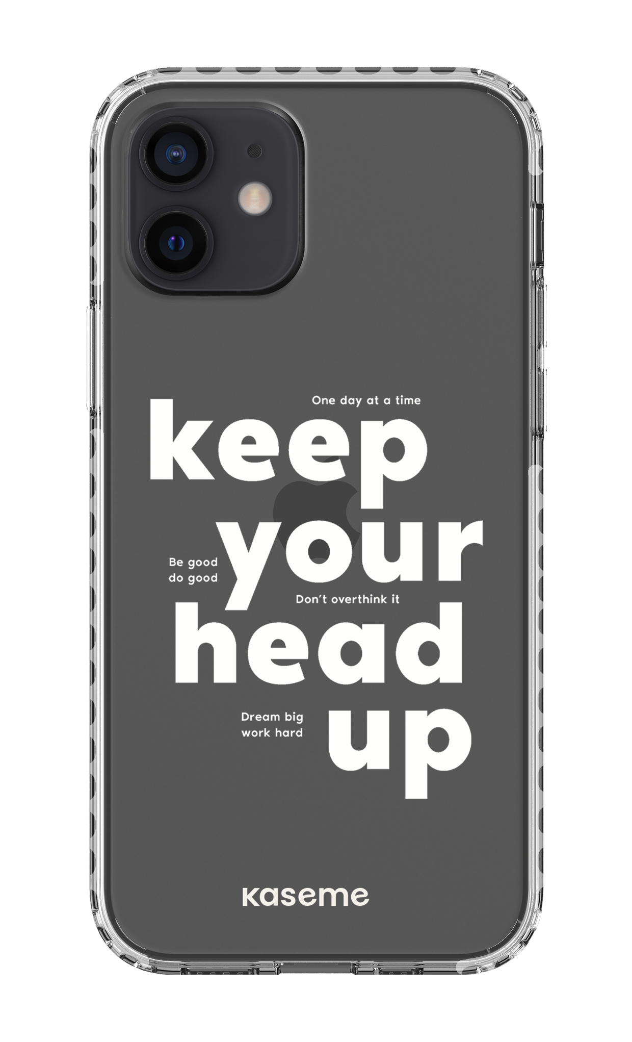 iPhone 12 Clear Case - White Mindset Clear Case -