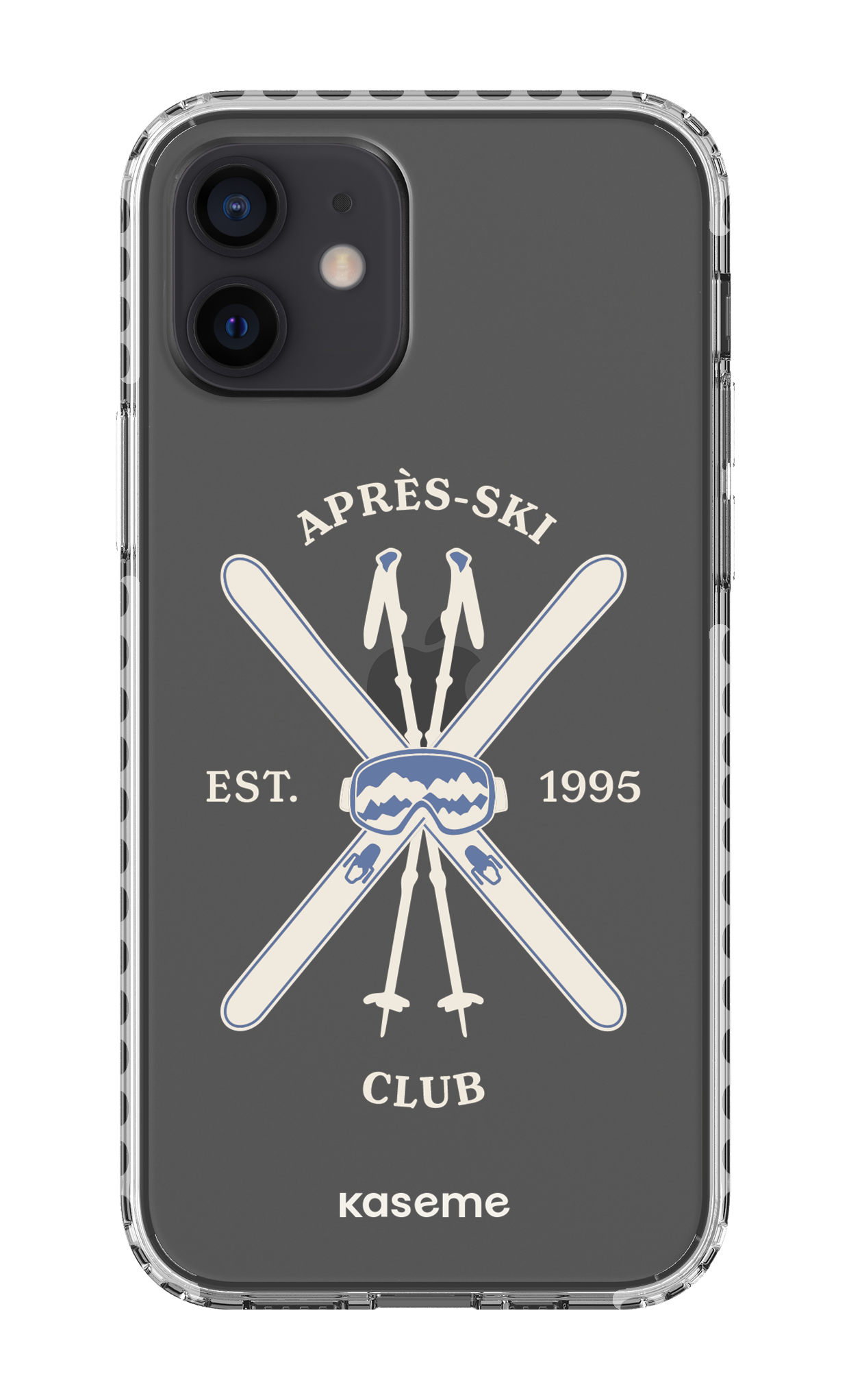 iPhone 12 Clear Case - White Off-Track Clear Case -