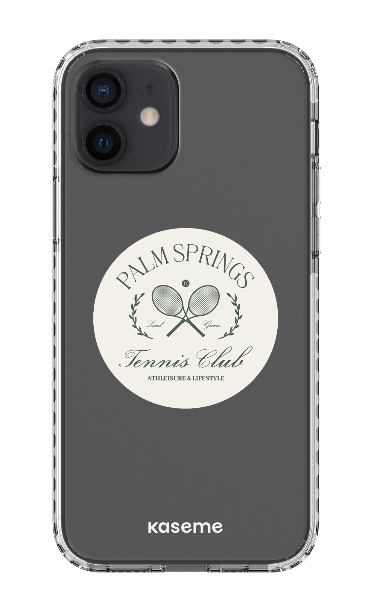 iPhone 12 Clear Case - White Serve it up Clear Case -