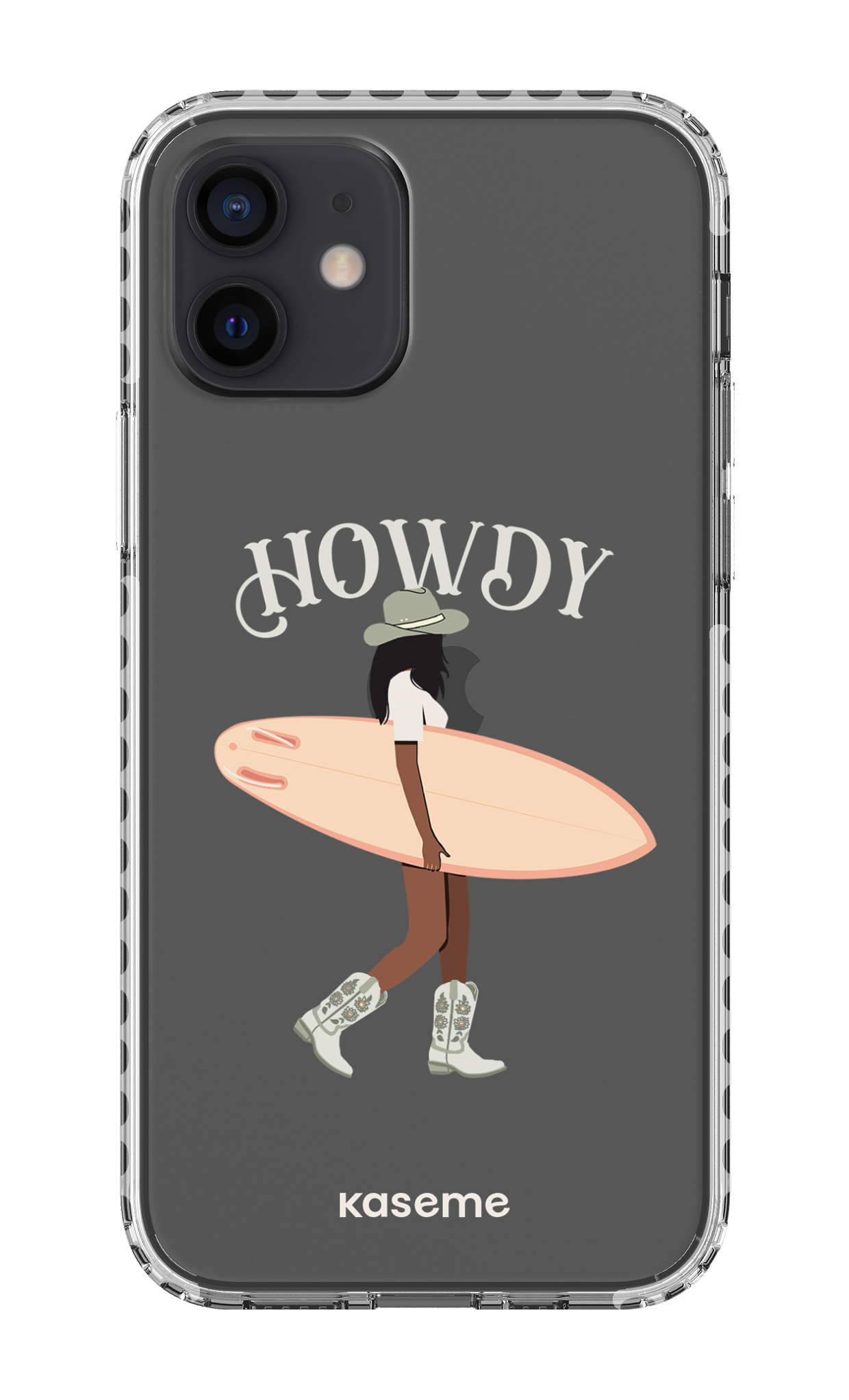 iPhone 12 Clear Case - White Westsea Green Clear Case -