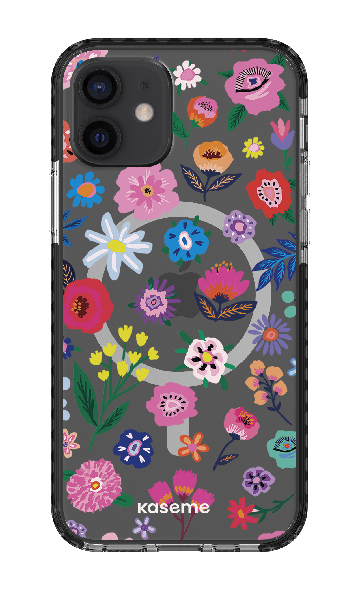 iPhone 12 Clear Case Magsafe - Black Aura Clear Case -