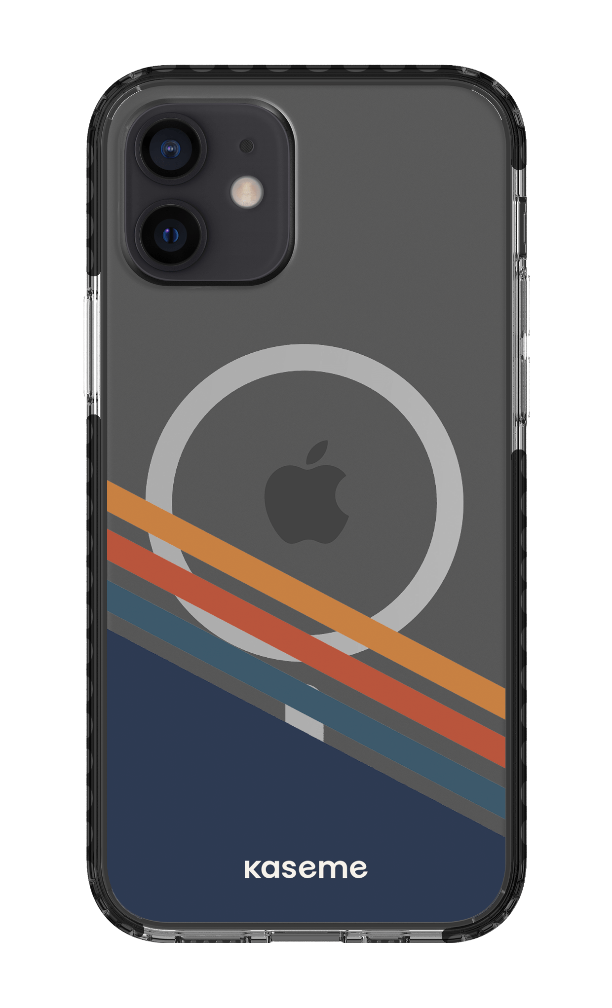 iPhone 12 Clear Case Magsafe - Black Bitter Clear Case -