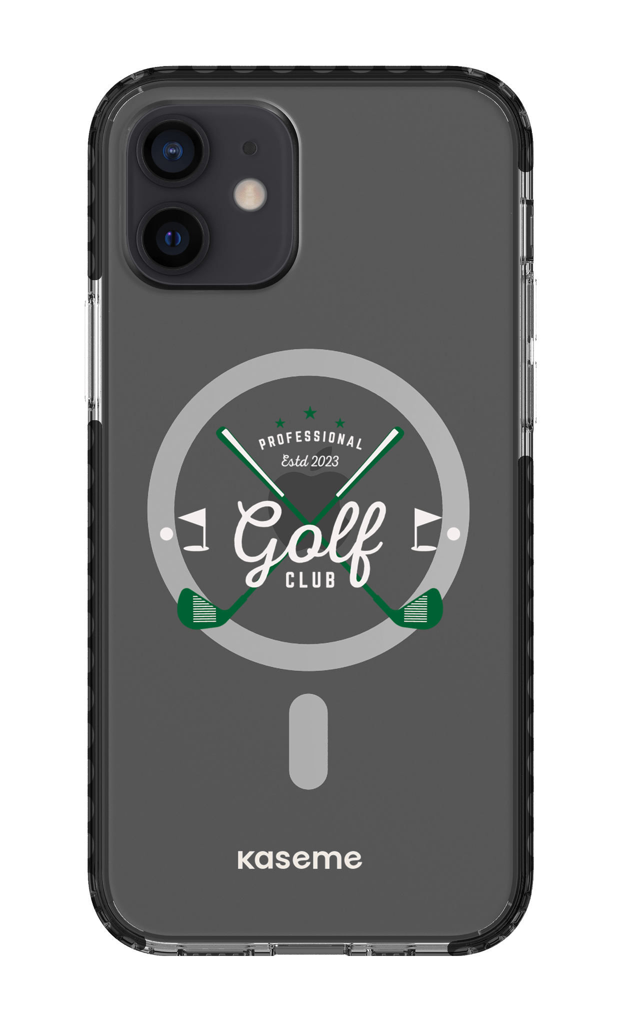 iPhone 12 Clear Case Magsafe - Black Bogey clear case -