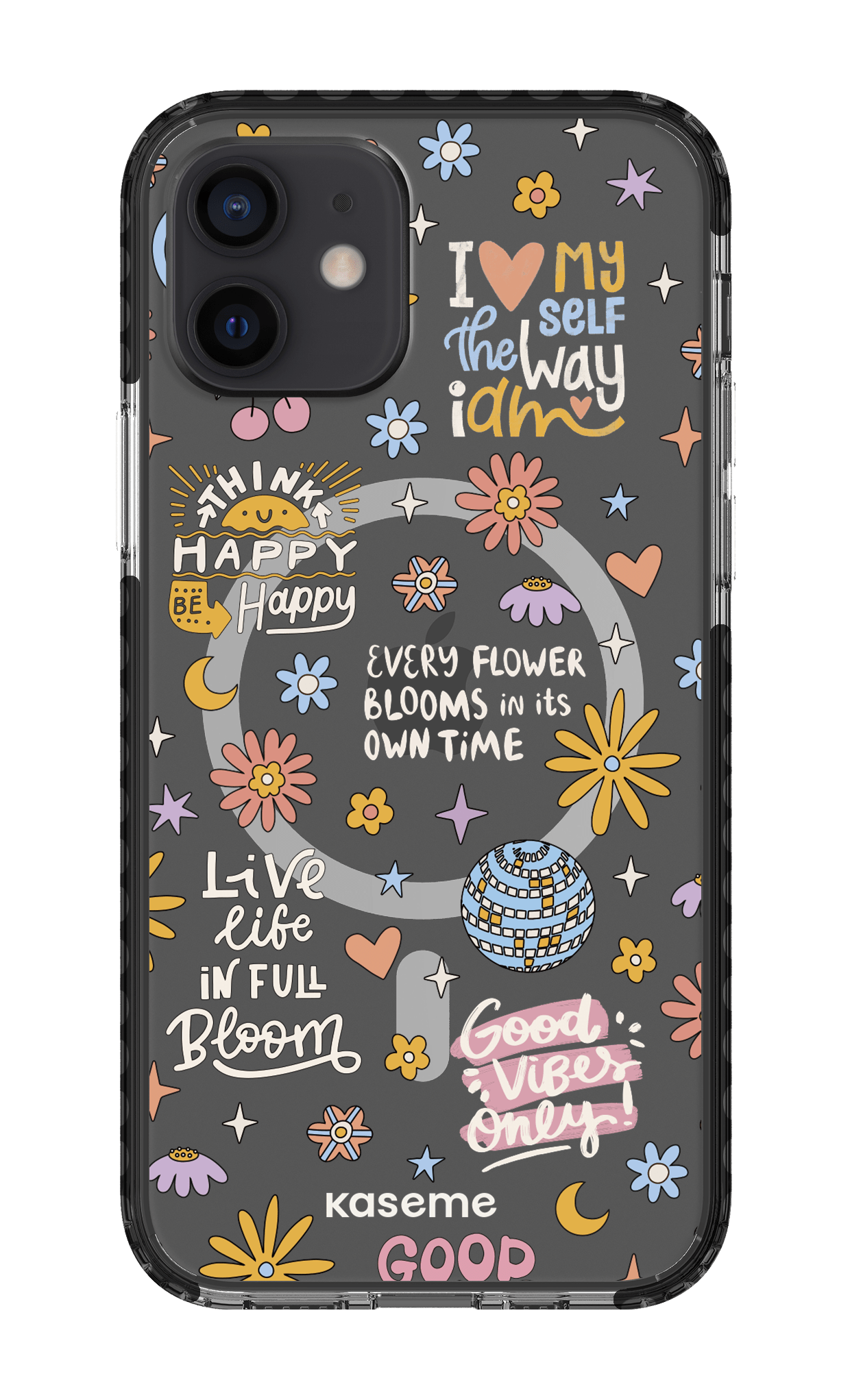 iPhone 12 Clear Case Magsafe - Black Candid clear case -