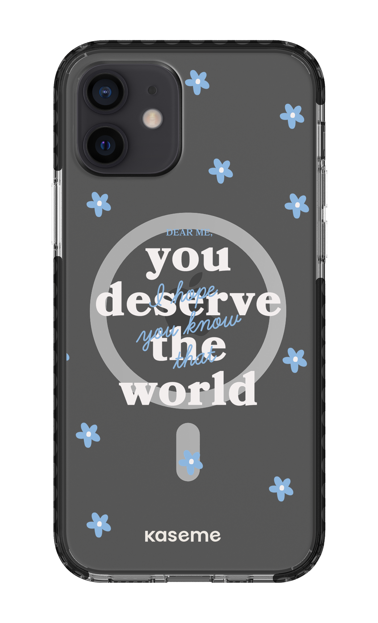iPhone 12 Clear Case Magsafe - Black Dear Me clear case -