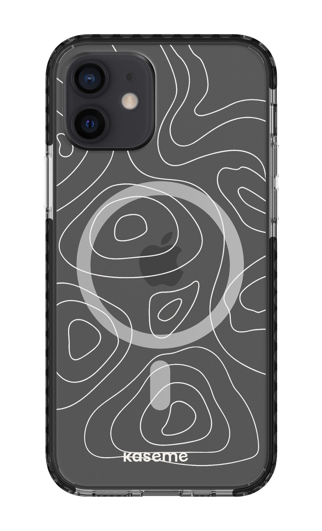 iPhone 12 Clear Case Magsafe - Black Enigma Clear Case -