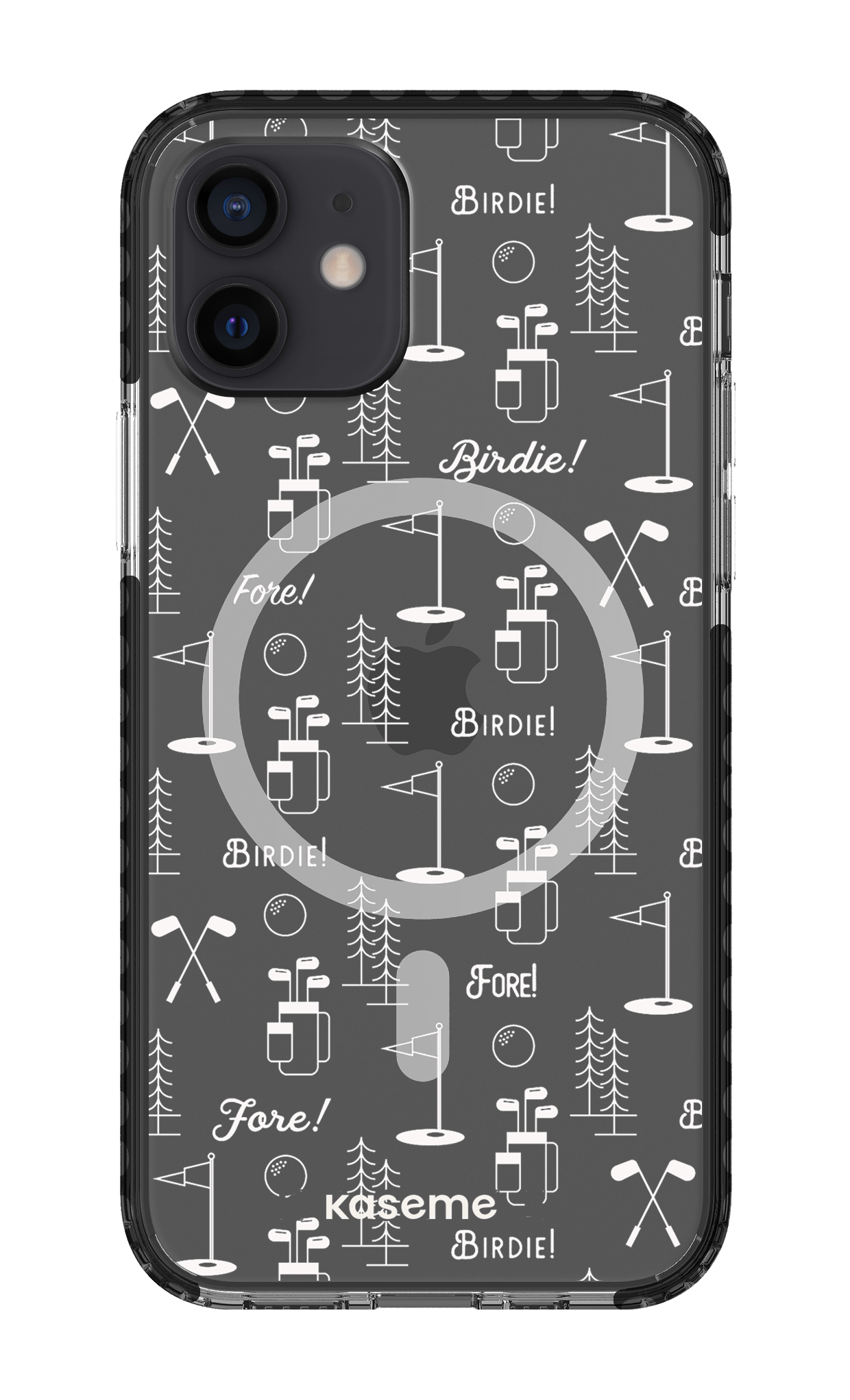 iPhone 12 Clear Case Magsafe - Black Fore clear case -