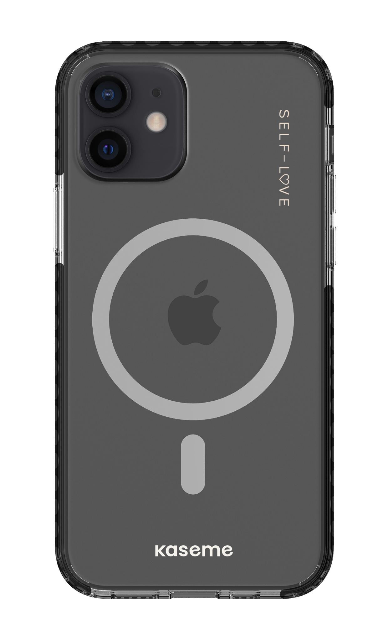 iPhone 12 Clear Case Magsafe - Black Forevermore Clear Case -