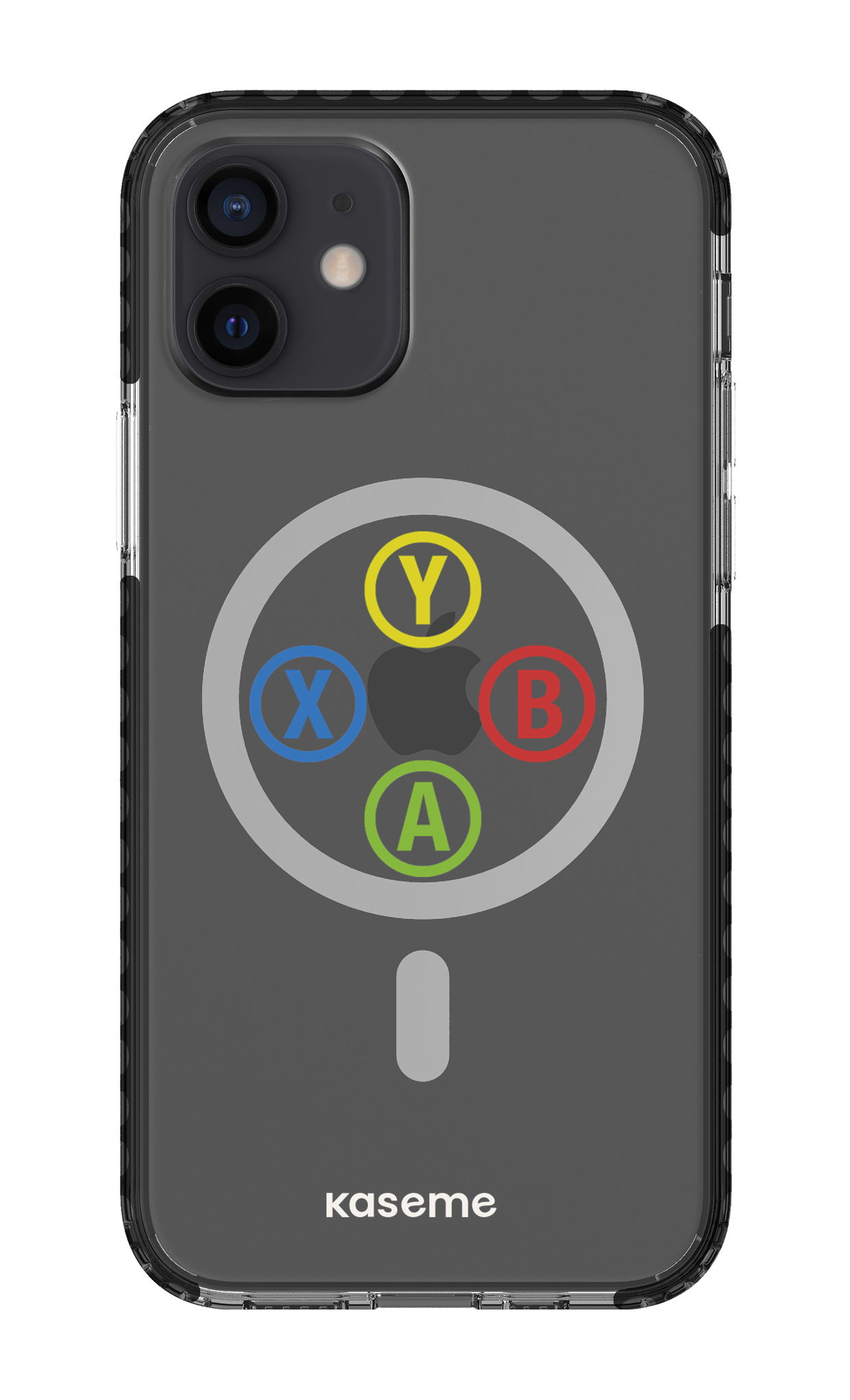 iPhone 12 Clear Case Magsafe - Black Game clear case -