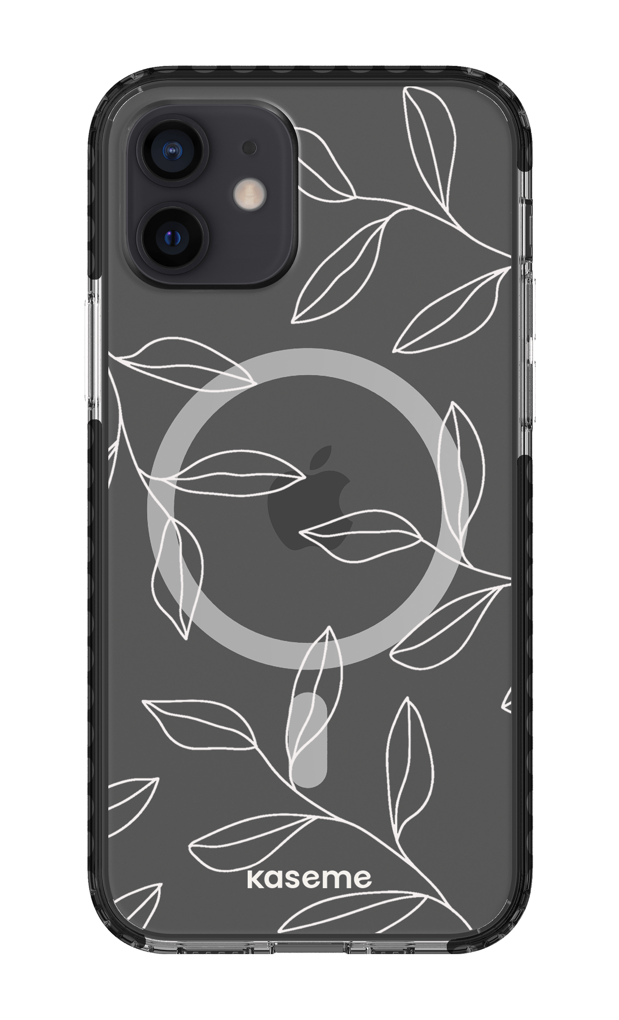 iPhone 12 Clear Case Magsafe - Black Gloomy Clear Case -