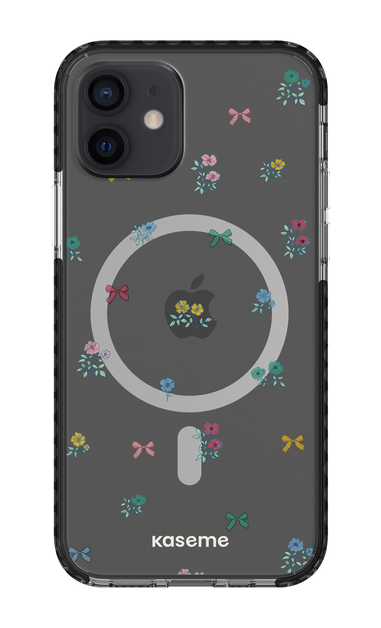 iPhone 12 Clear Case Magsafe - Black Graceful Clear Case -