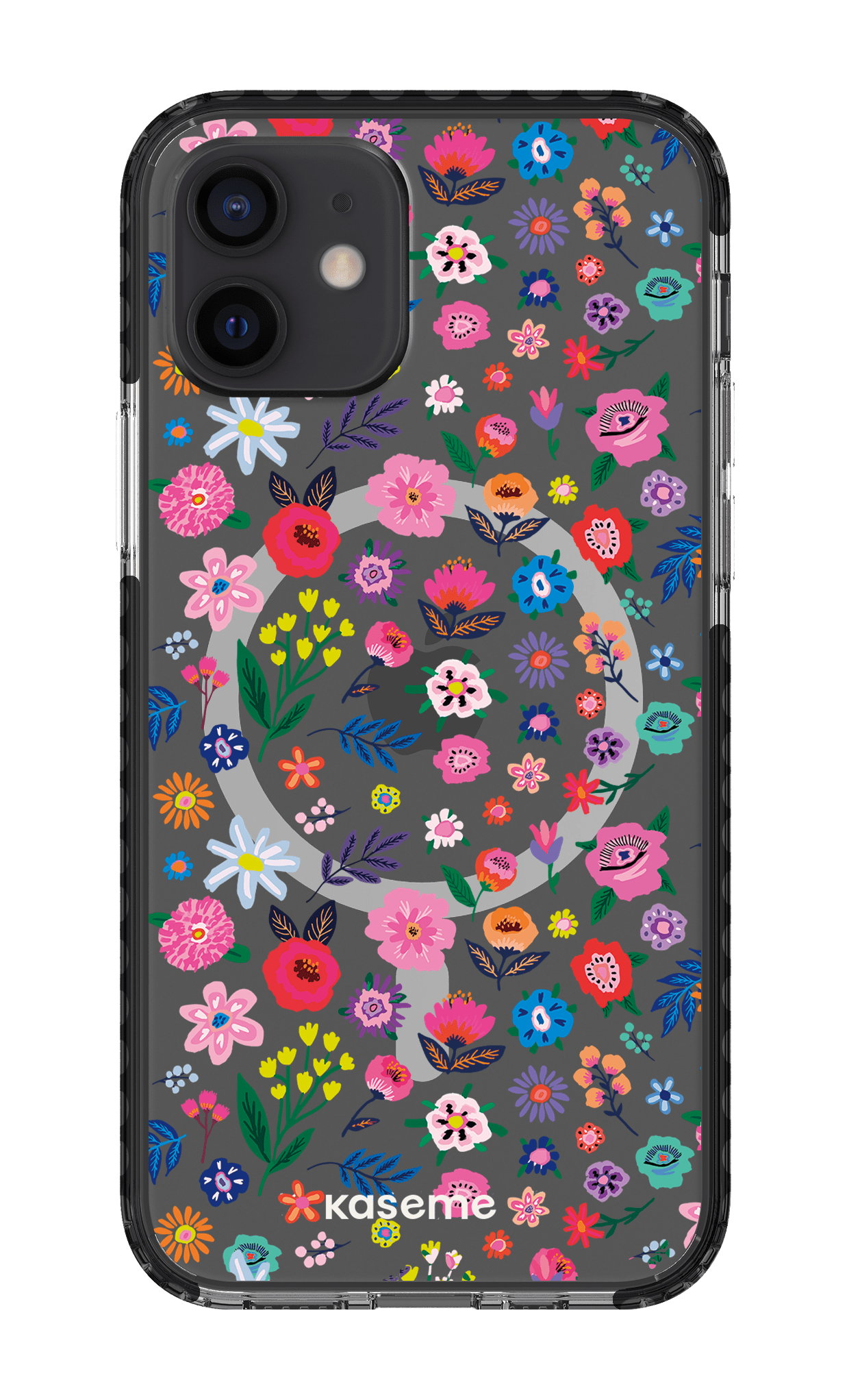 iPhone 12 Clear Case Magsafe - Black Hallucinate Clear Case -