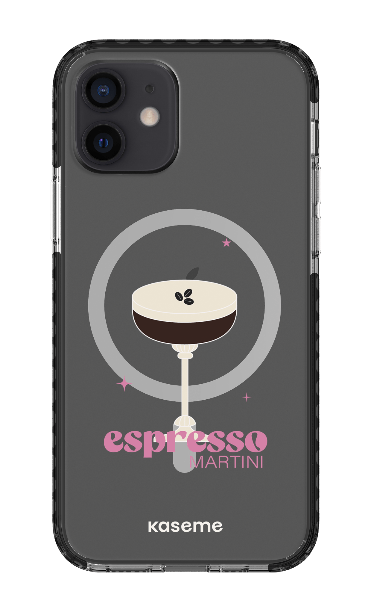 iPhone 12 Clear Case Magsafe - Black Hold My Tiny Clear Case -