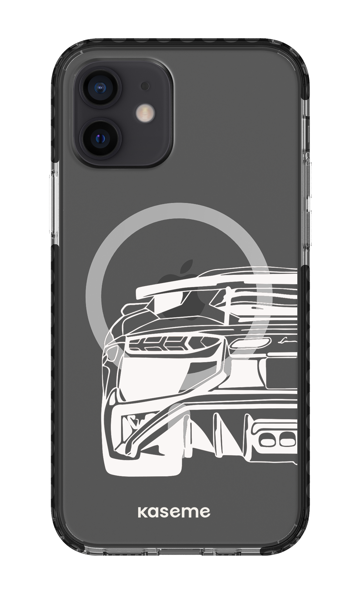 iPhone 12 Clear Case Magsafe - Black Lambo clear case -