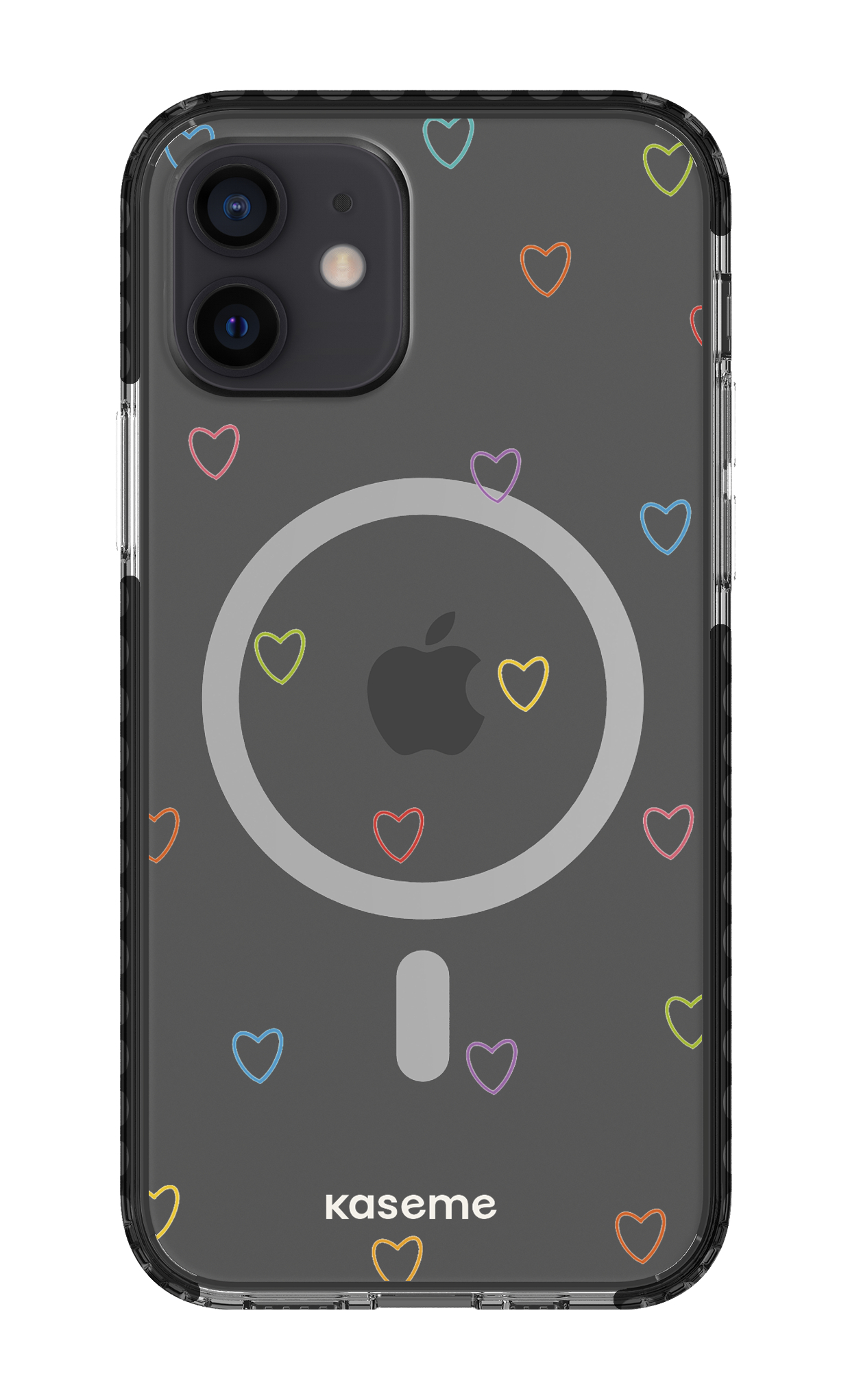 iPhone 12 Clear Case Magsafe - Black Love Wins Clear Case -