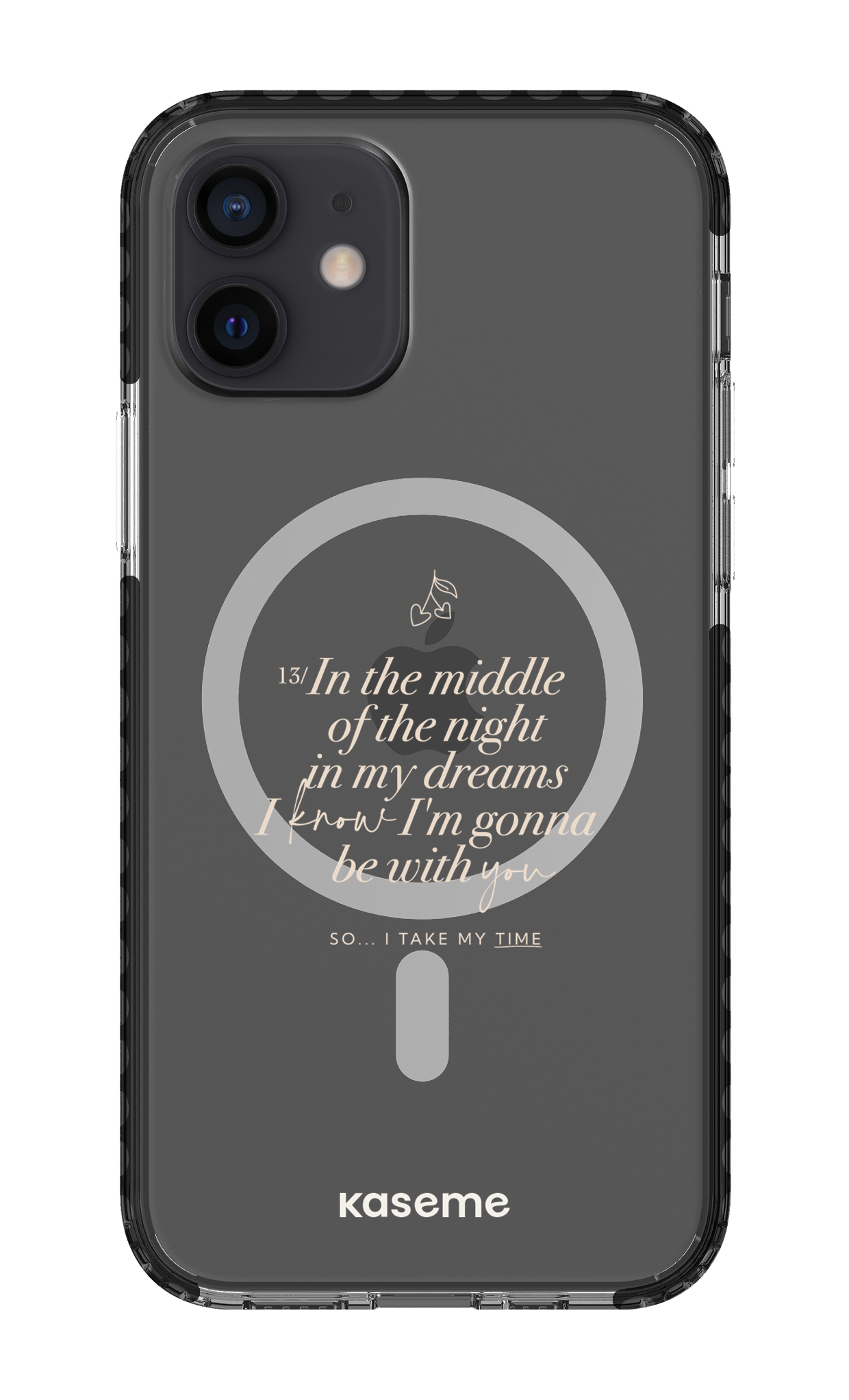 iPhone 12 Clear Case Magsafe - Black Ready For It Clear Case -