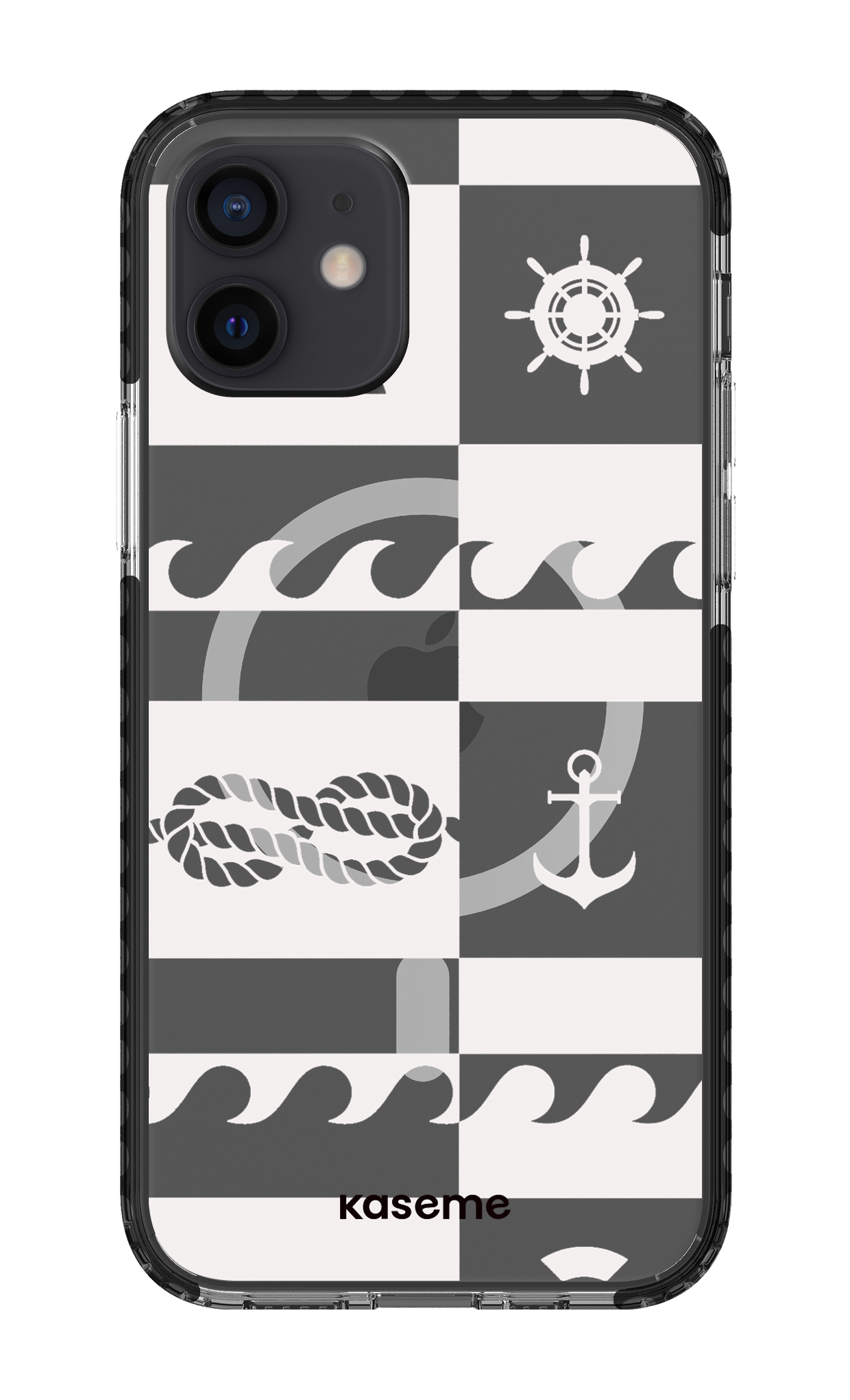 iPhone 12 Clear Case Magsafe - Black Sail Clear Case -