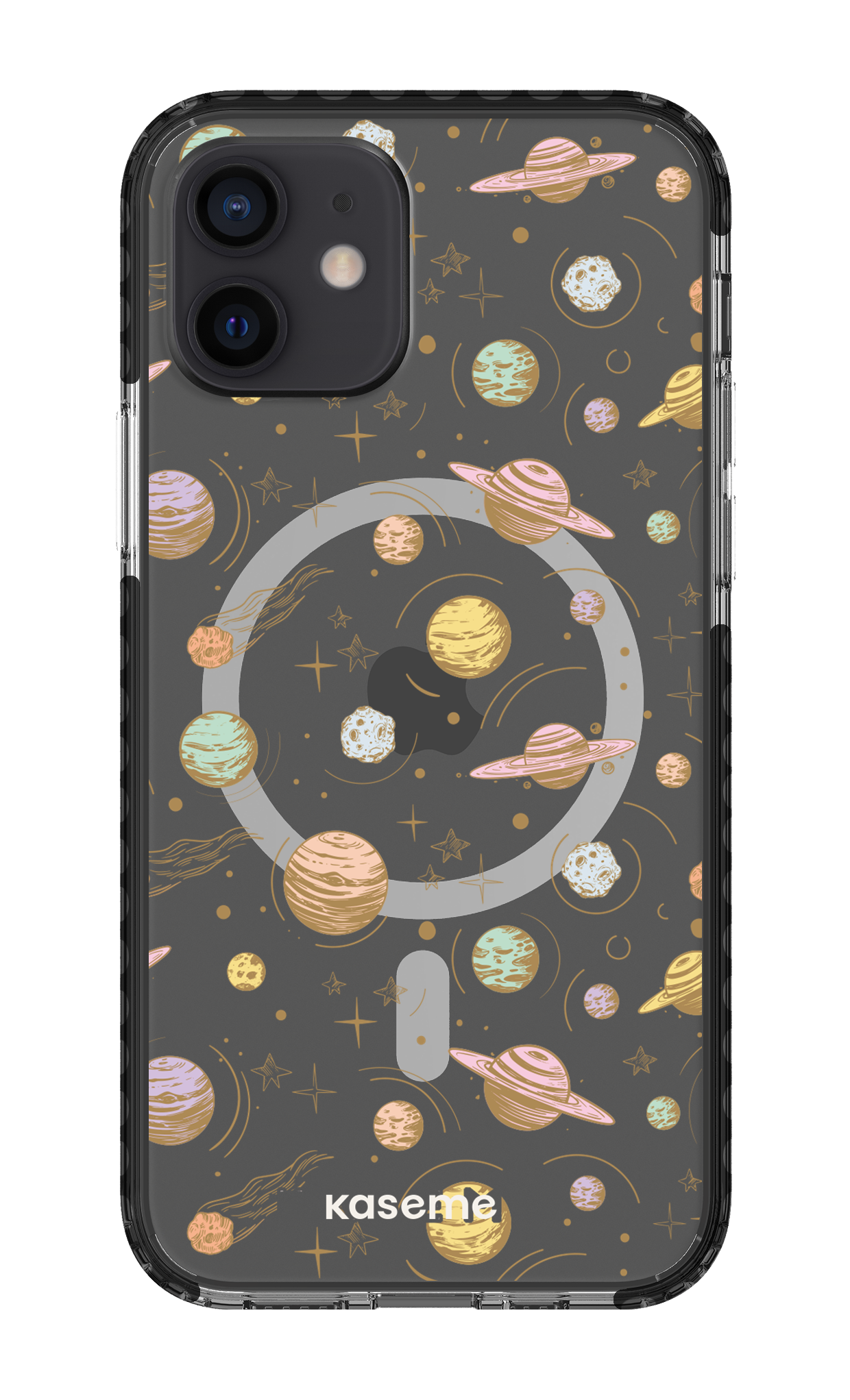 iPhone 12 Clear Case Magsafe - Black Solar Clear Case -