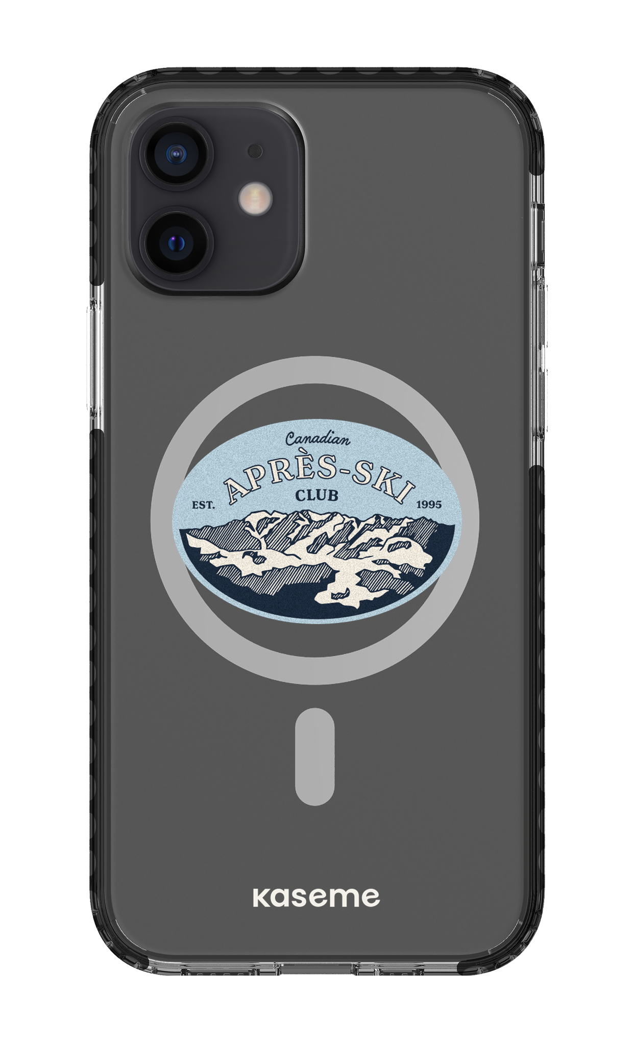 iPhone 12 Clear Case Magsafe - Black Whistler Clear Case -