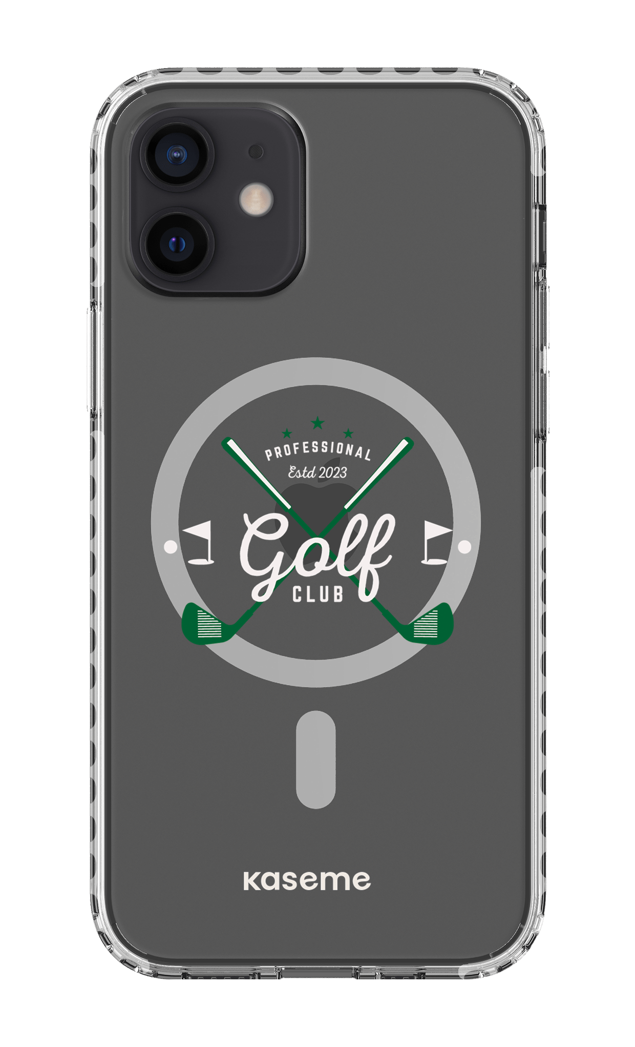 iPhone 12 Clear Case Magsafe - White Bogey clear case -