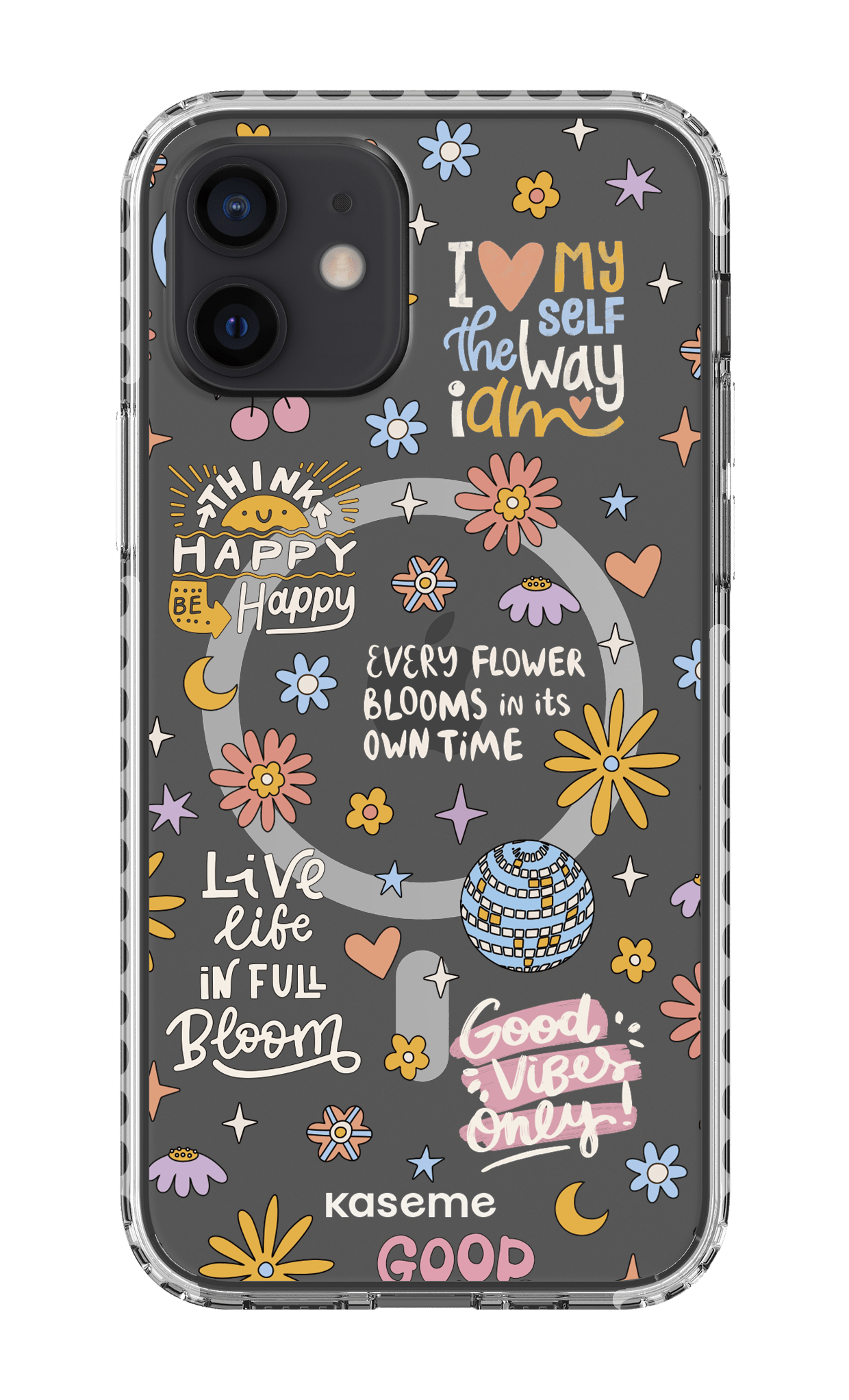 iPhone 12 Clear Case Magsafe - White Candid clear case -