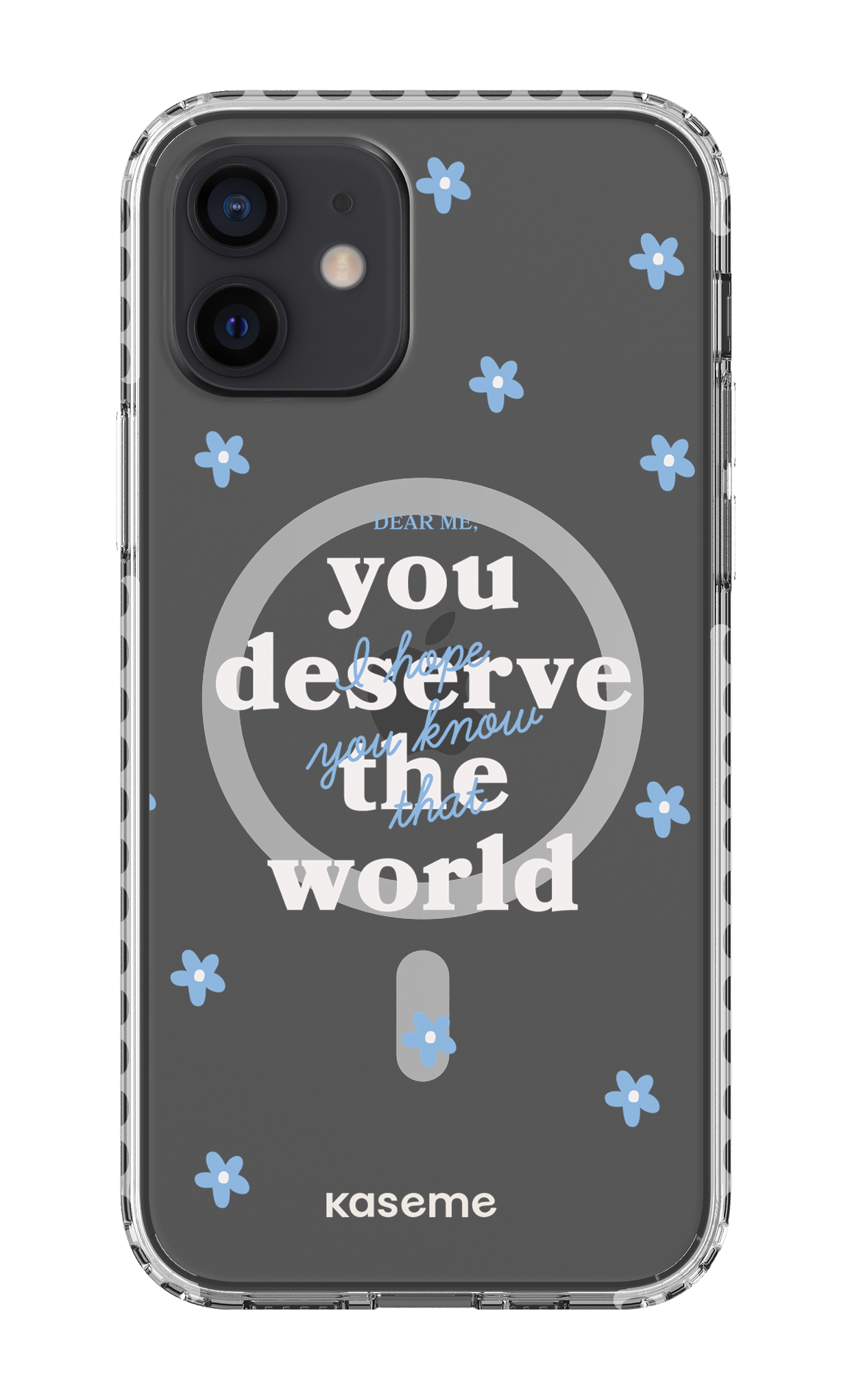 iPhone 12 Clear Case Magsafe - White Dear Me clear case -