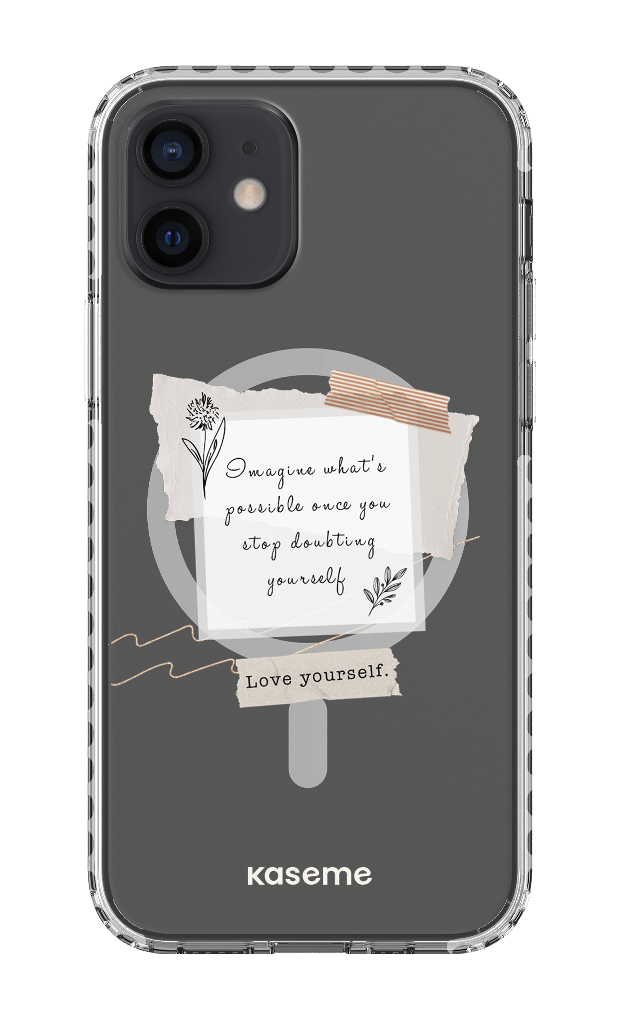 iPhone 12 Clear Case Magsafe - White Faith Clear Case -