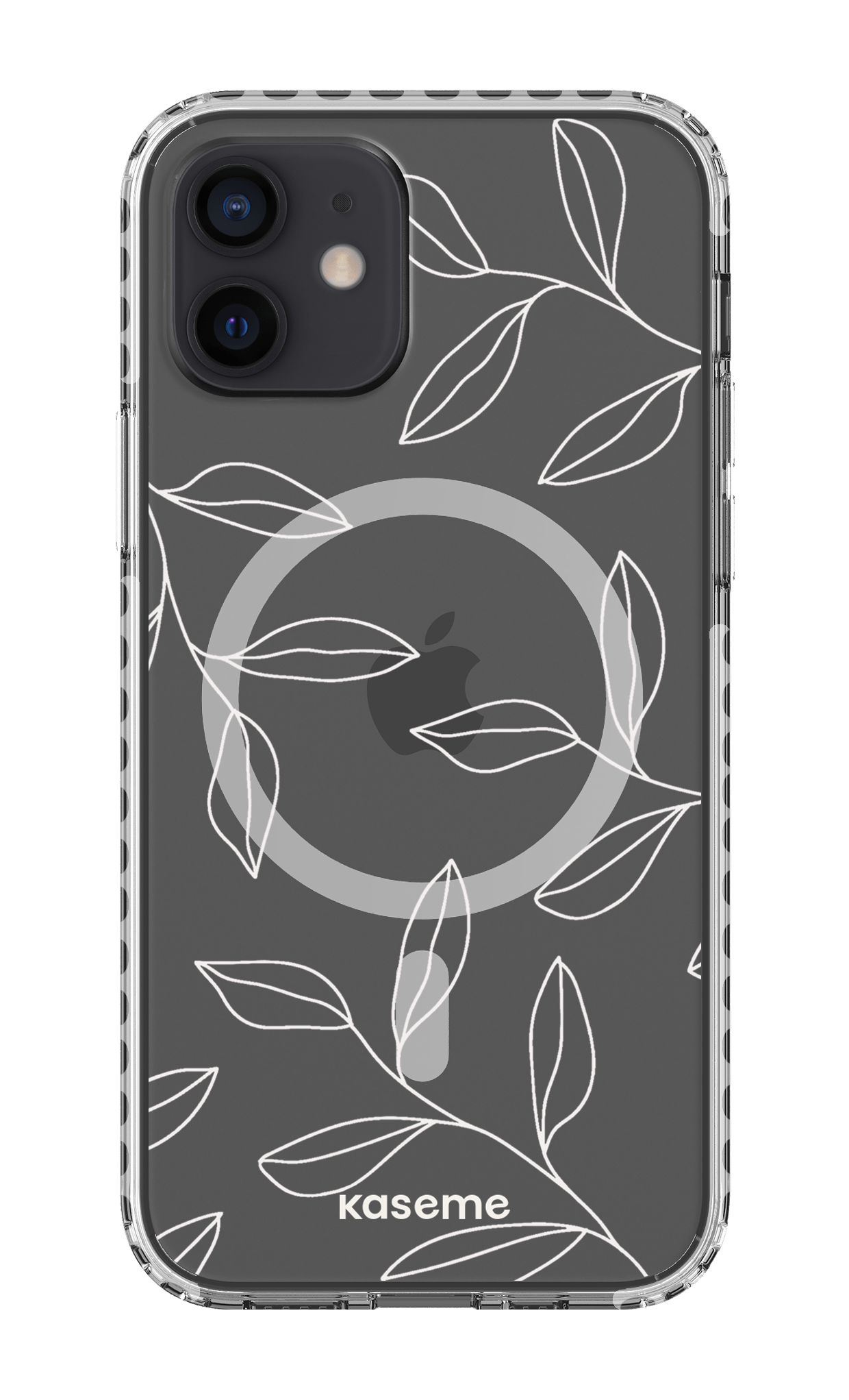 iPhone 12 Clear Case Magsafe - White Gloomy Clear Case -