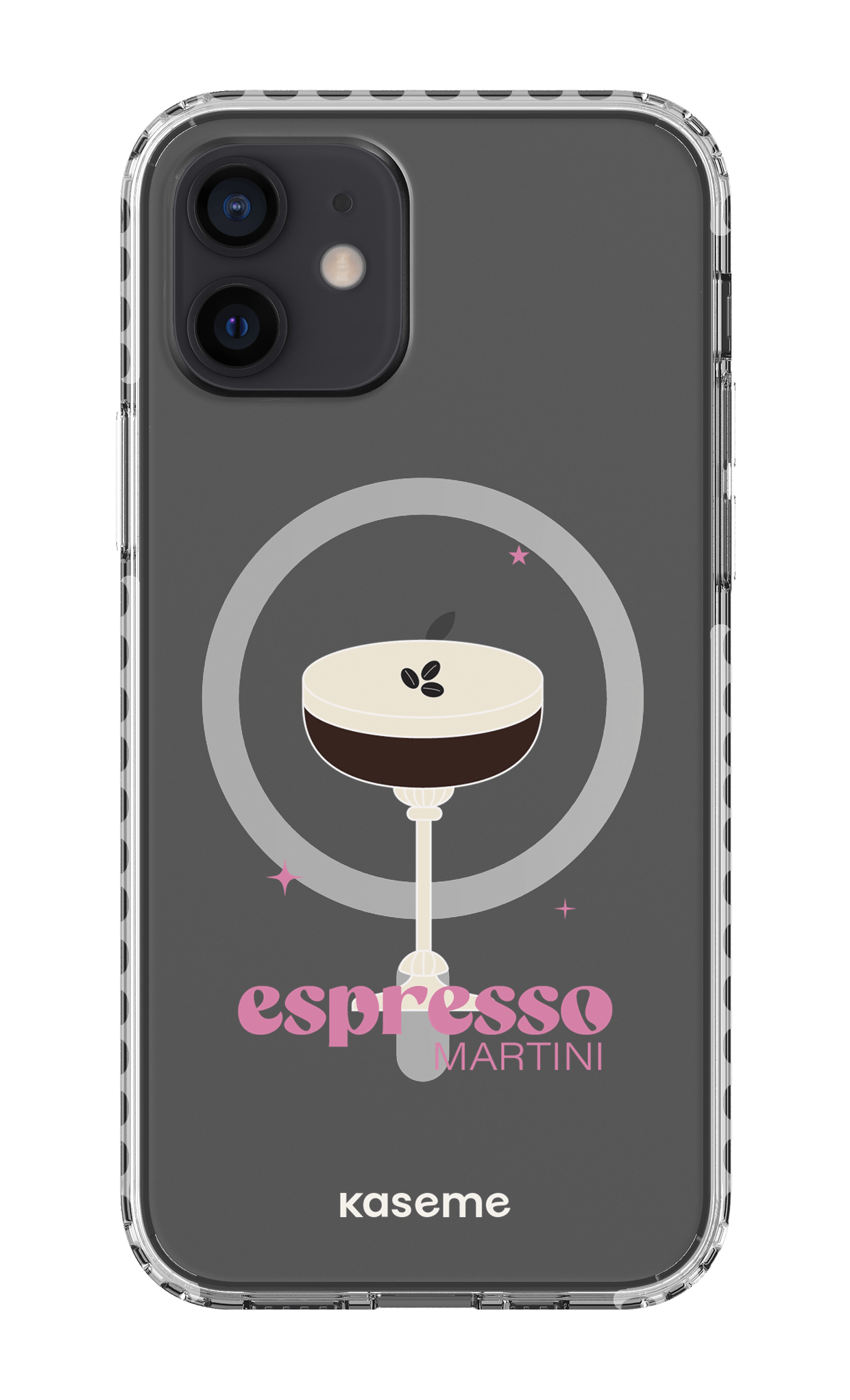 iPhone 12 Clear Case Magsafe - White Hold My Tiny Clear Case -