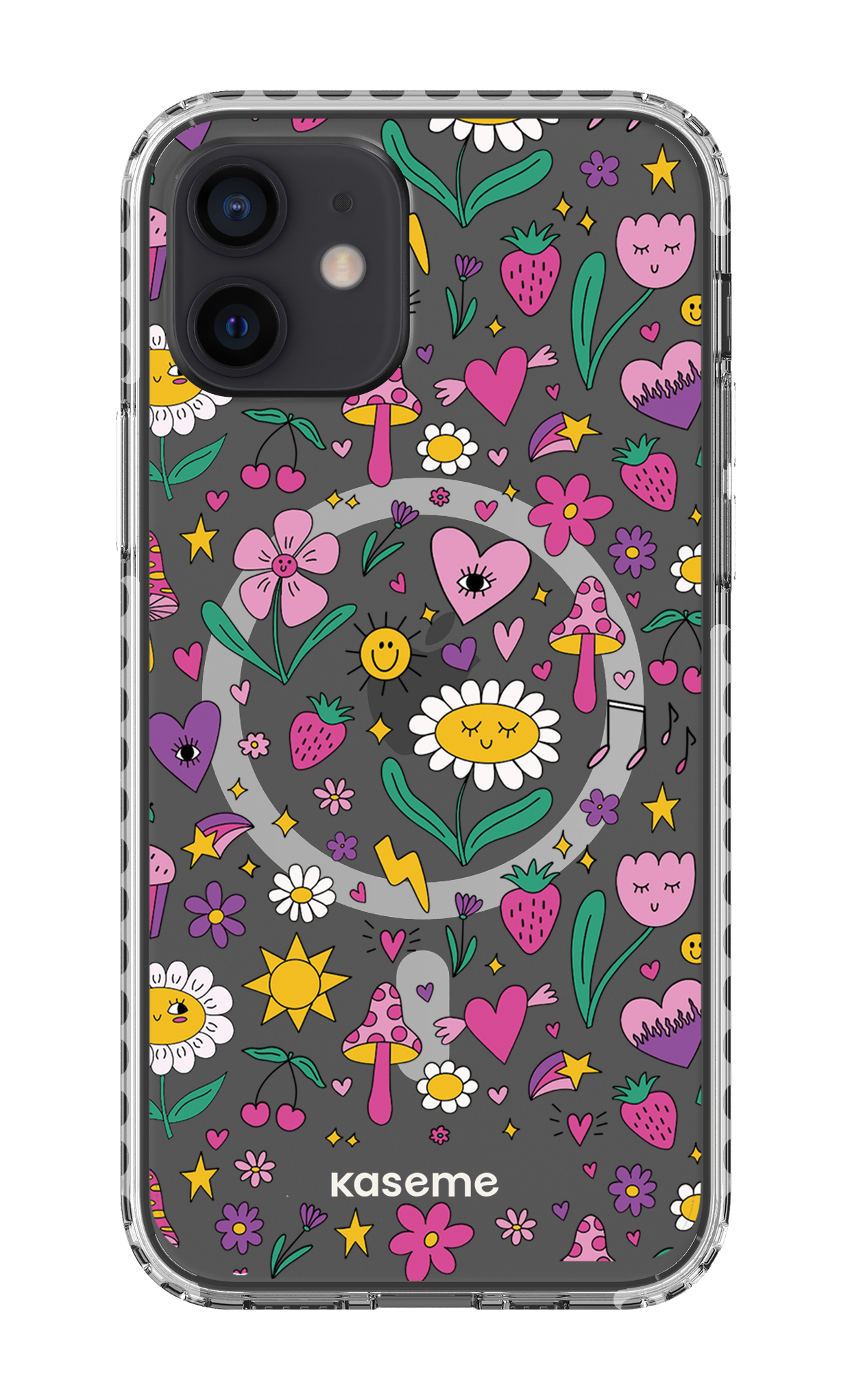 iPhone 12 Clear Case Magsafe - White Hypnotize Clear Case -