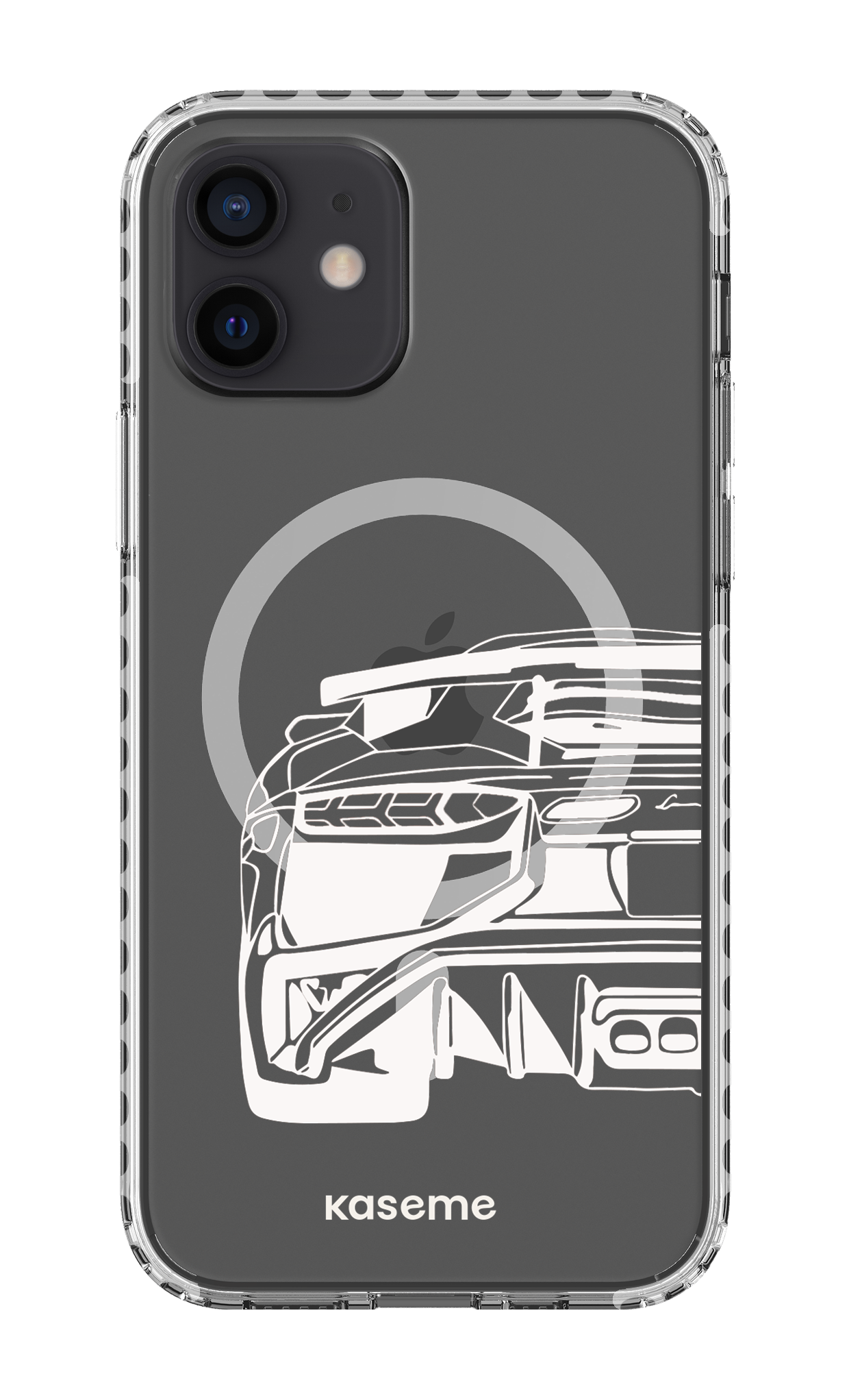 iPhone 12 Clear Case Magsafe - White Lambo clear case -