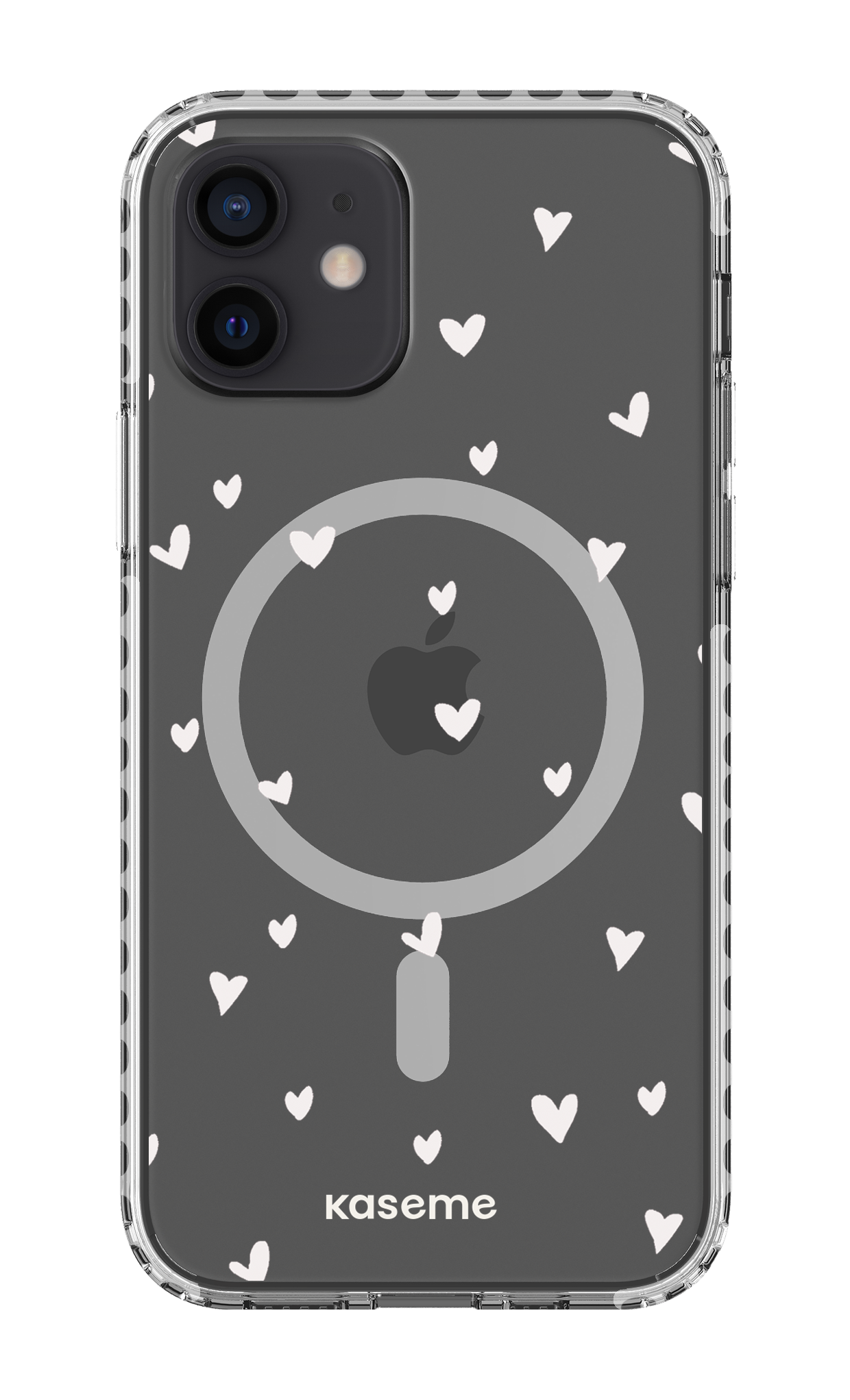 iPhone 12 Clear Case Magsafe - White Lovely Clear Case -