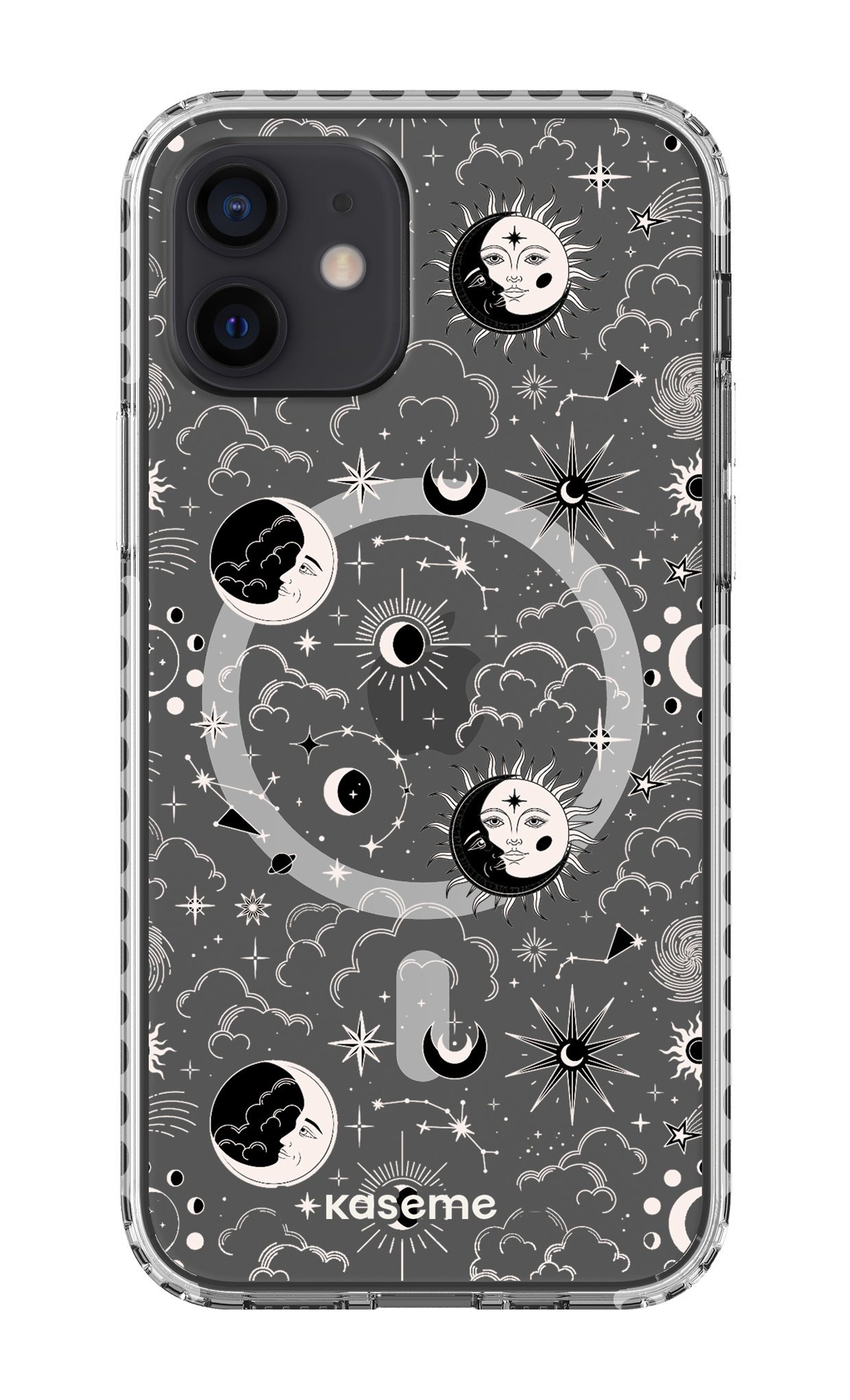 iPhone 12 Clear Case Magsafe - White Milky Way White Clear Case -