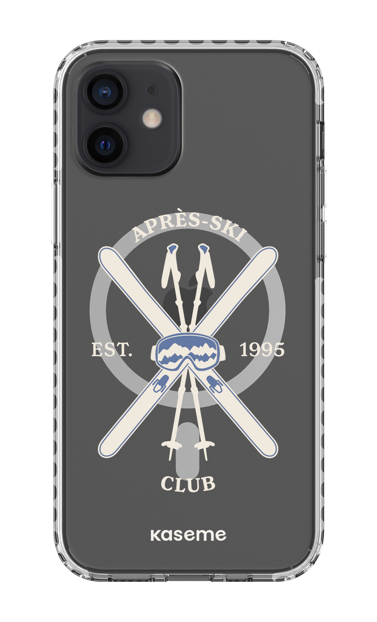 iPhone 12 Clear Case Magsafe - White Off-Track Clear Case -