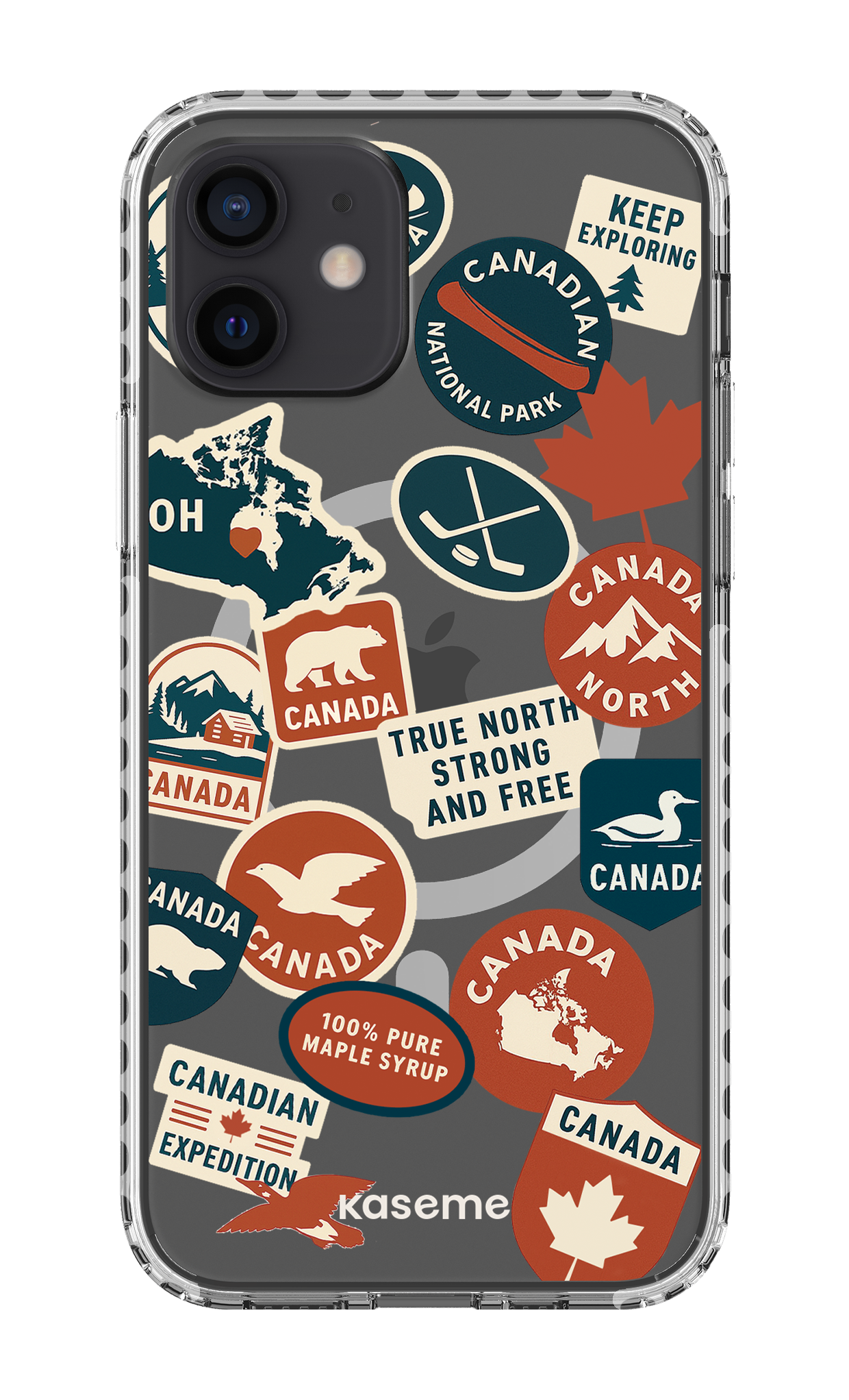 iPhone 12 Clear Case Magsafe - White Oh Maple -