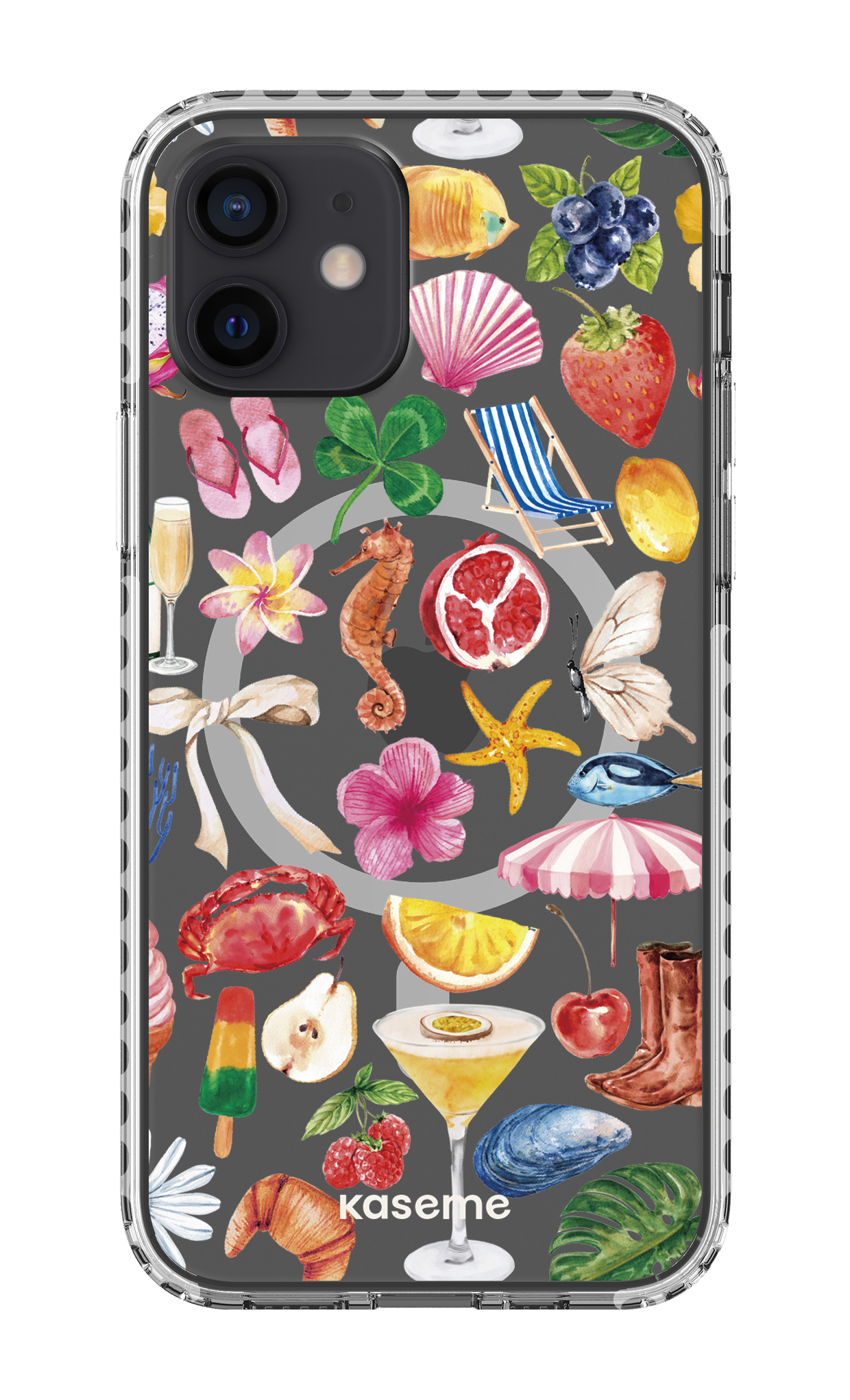 iPhone 12 Clear Case Magsafe - White St-Tropez Clear Case -