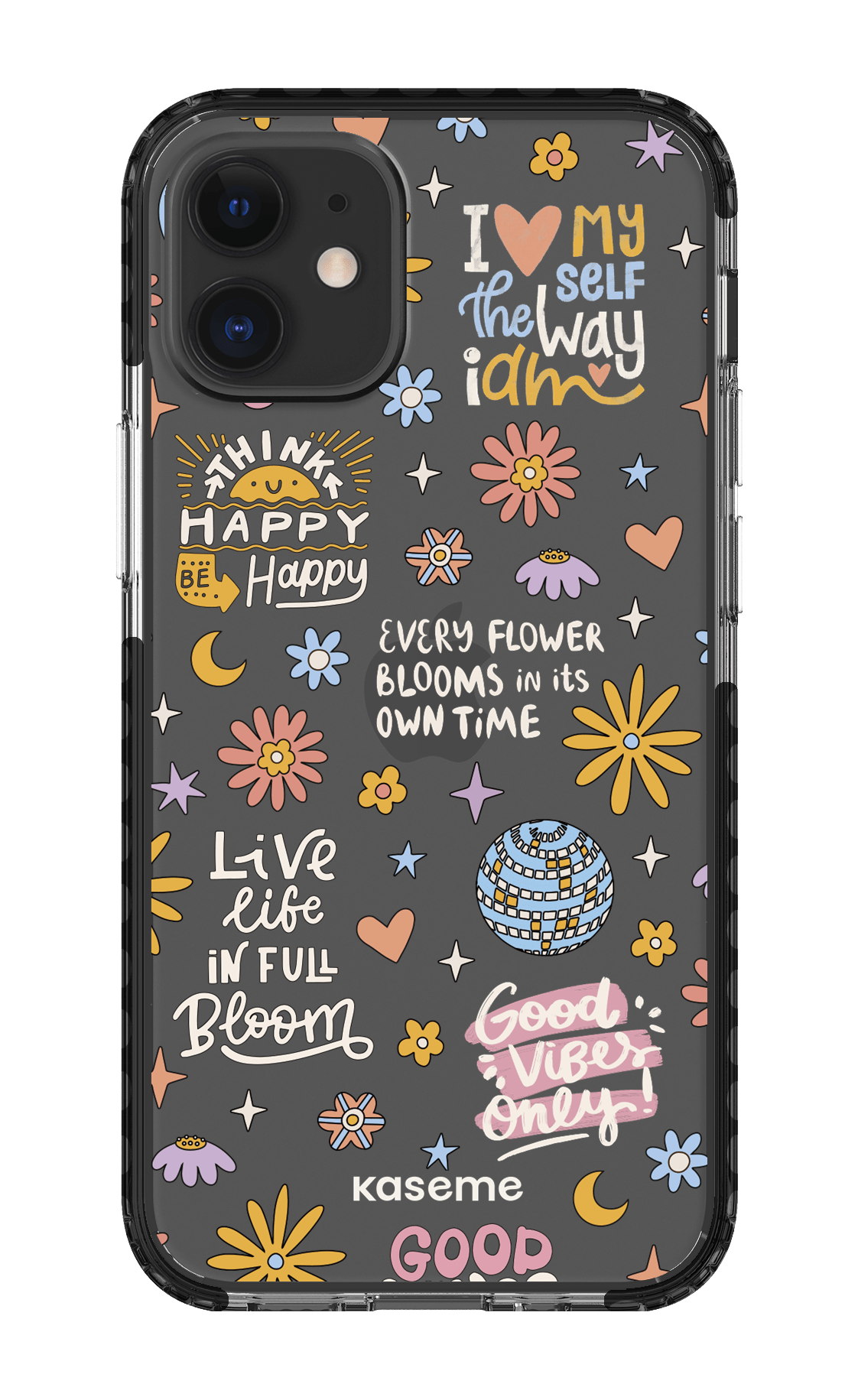 iPhone 12 Mini Clear Case - Black Candid clear case -