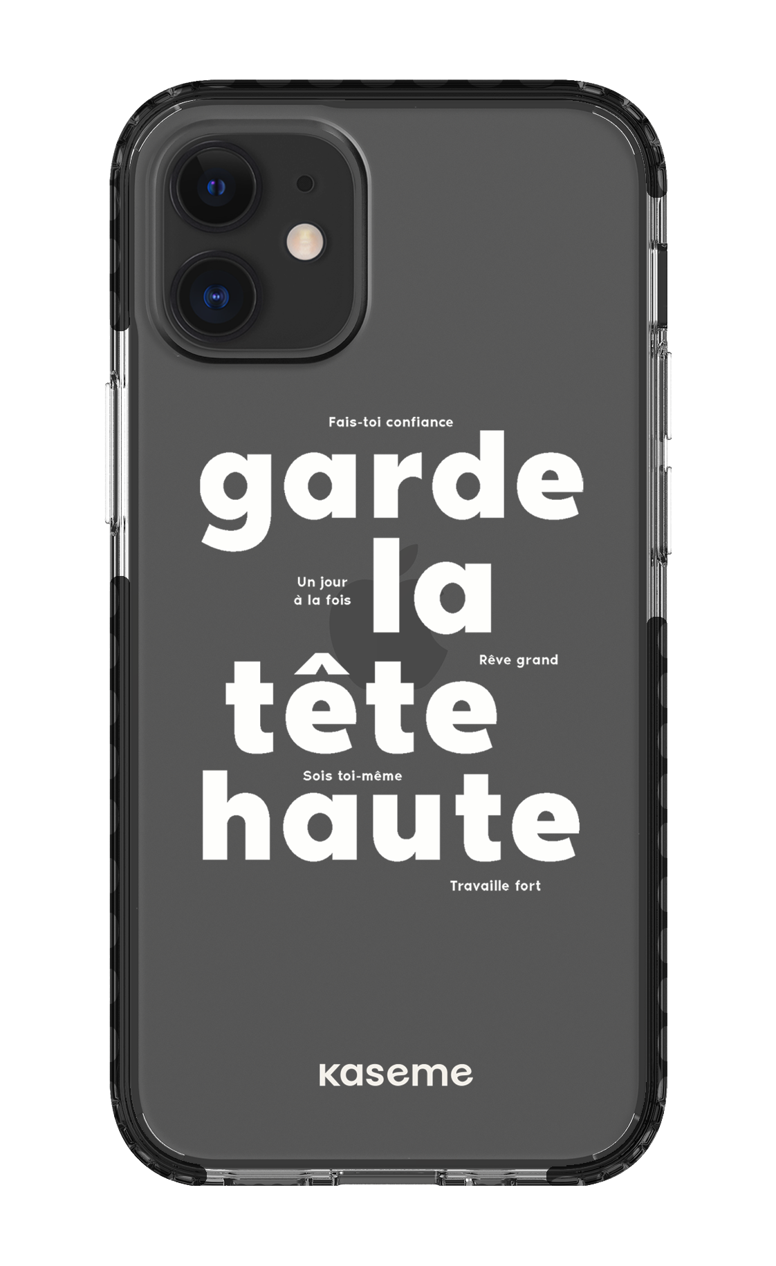 iPhone 12 Mini Clear Case - Black État d'esprit Clear Case -