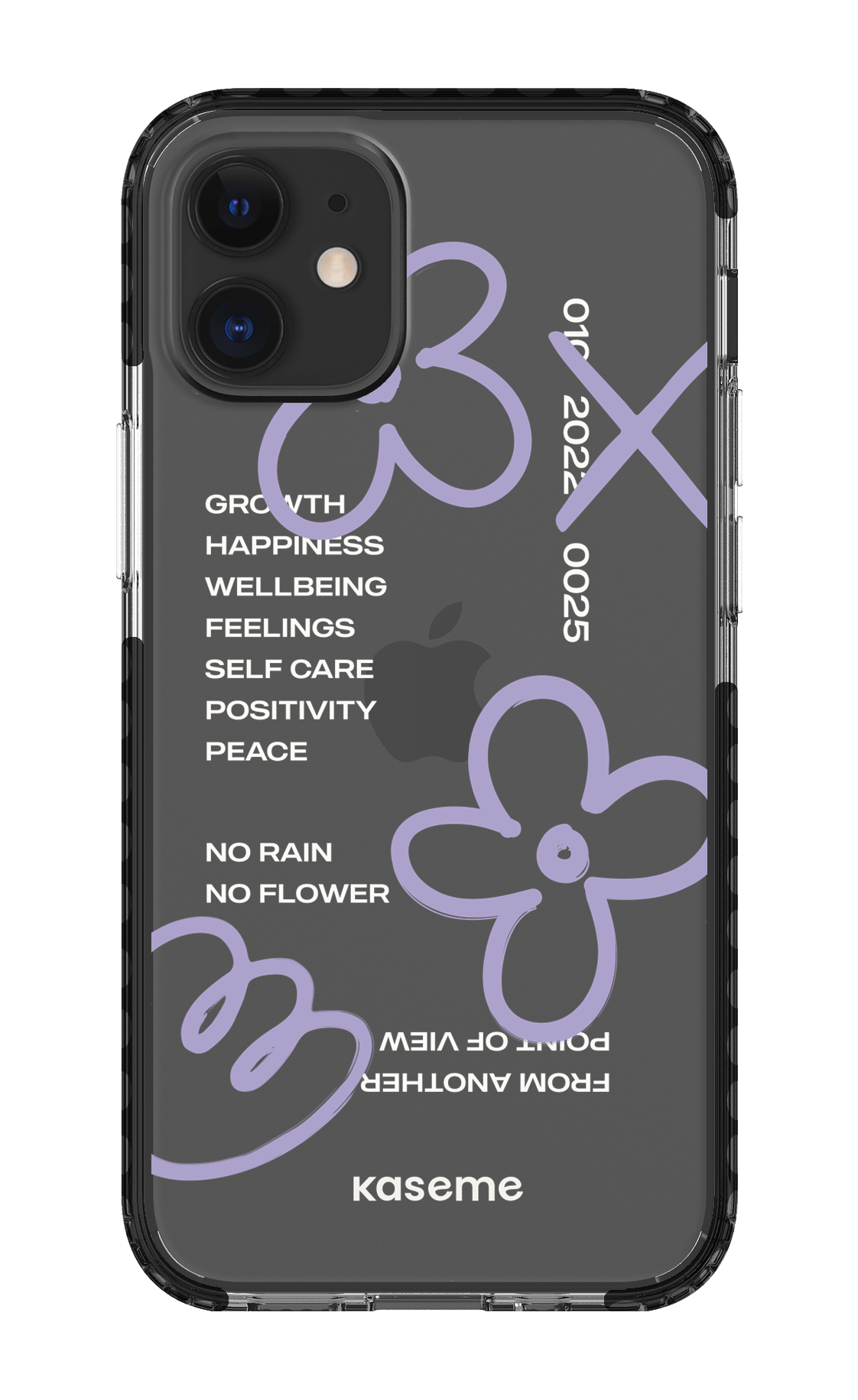 iPhone 12 Mini Clear Case - Black Feelings purple clear case -