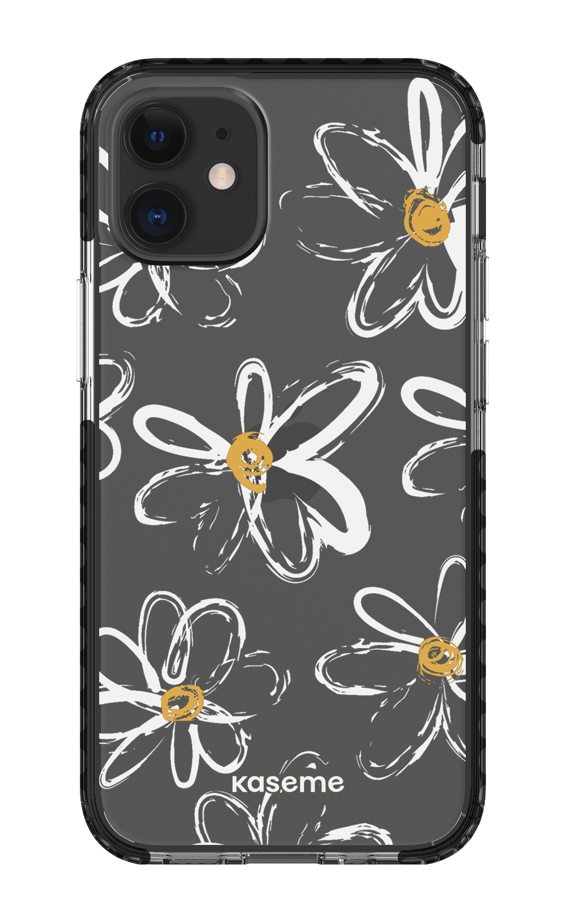 iPhone 12 Mini Clear Case - Black Give me flowers Clear Case -