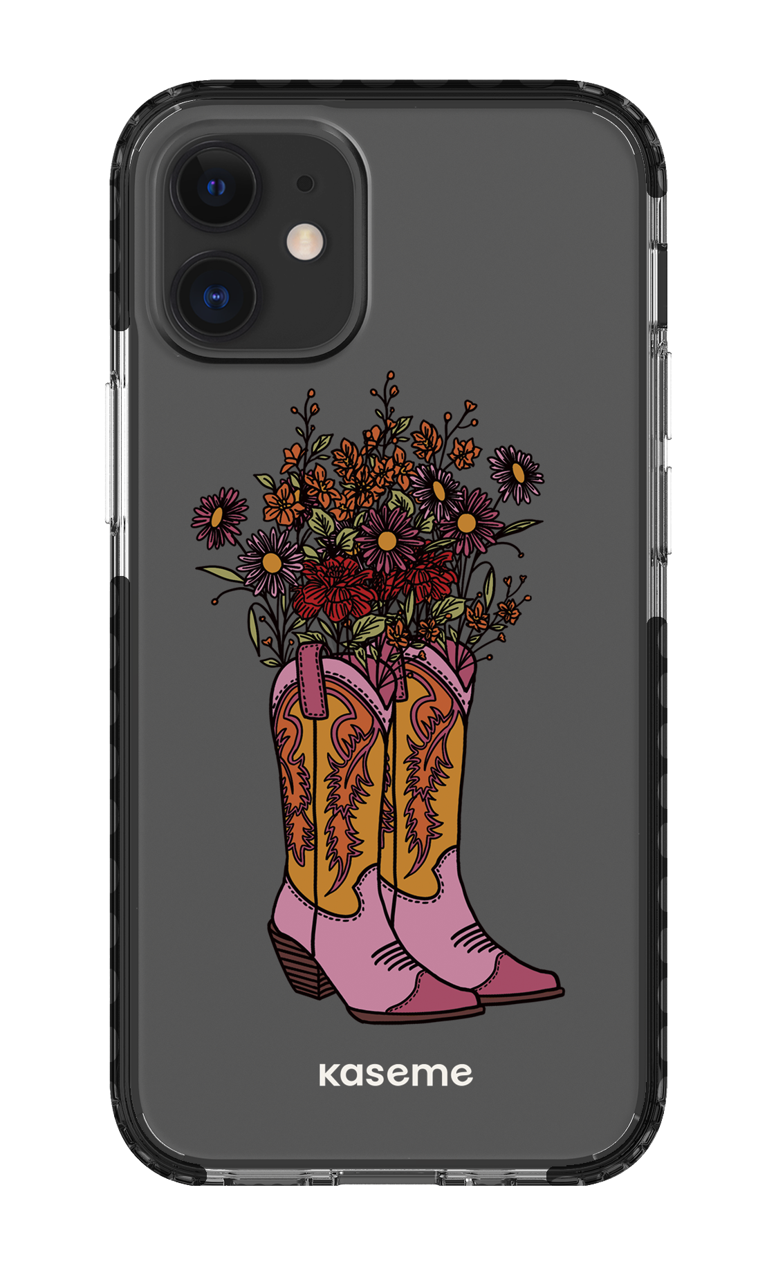 iPhone 12 Mini Clear Case - Black Howdy Clear Case -