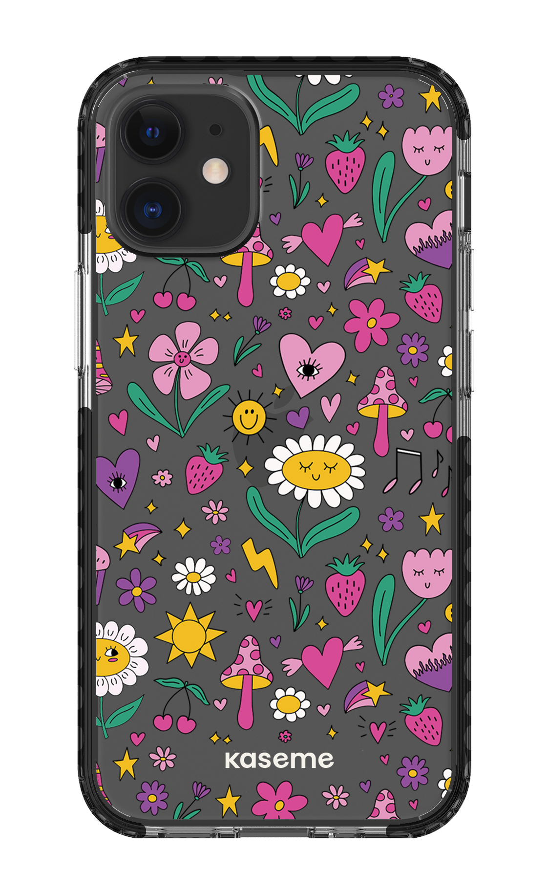 iPhone 12 Mini Clear Case - Black Hypnotize Clear Case -