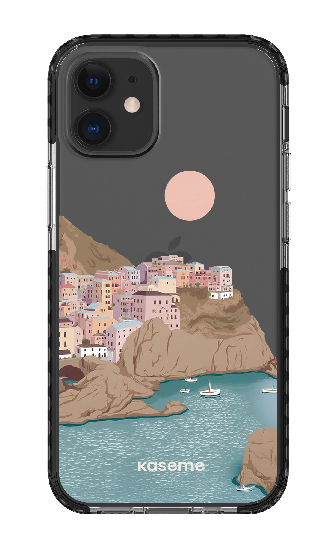 iPhone 12 Mini Clear Case - Black Mediterrana Clear Case -