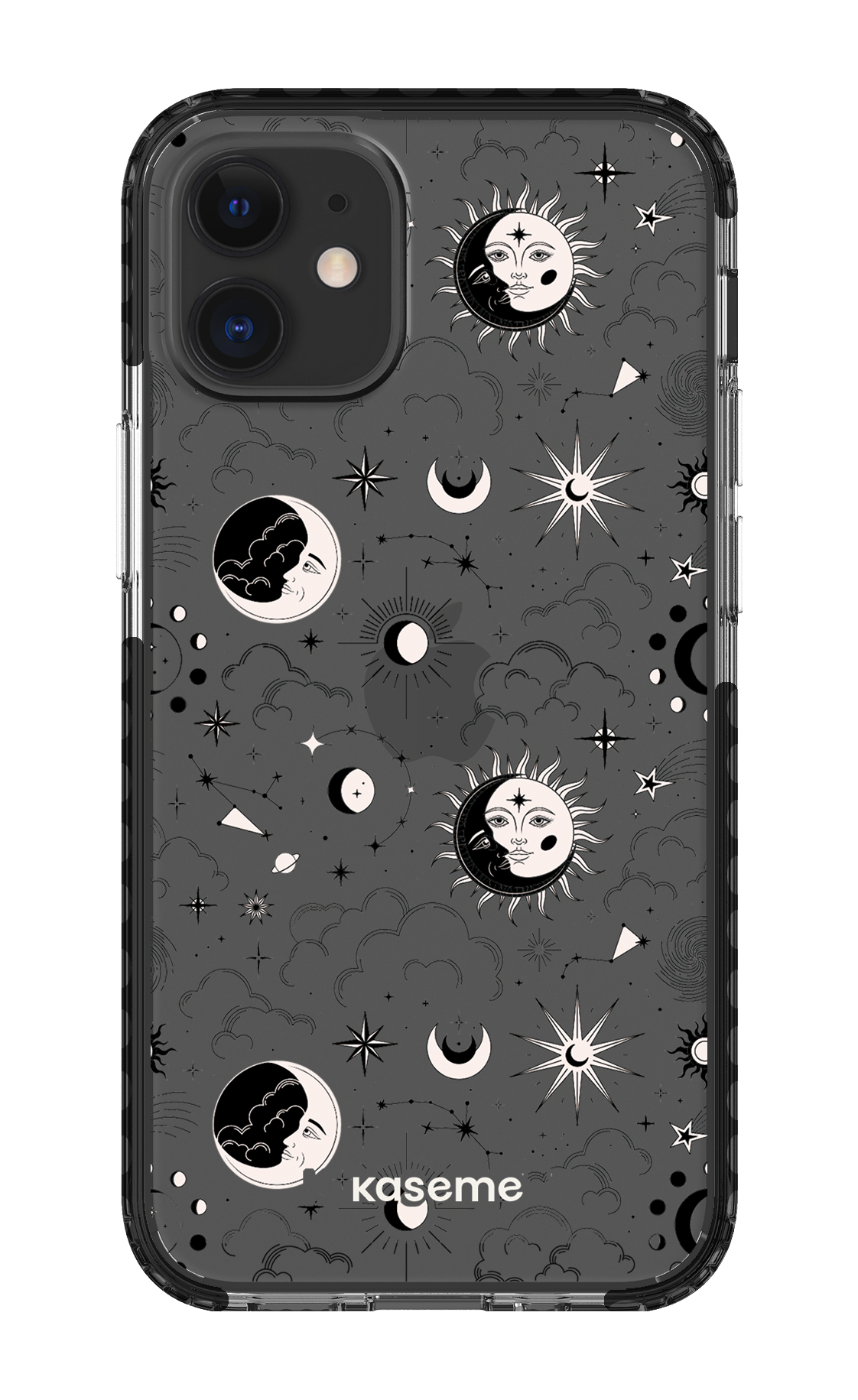 iPhone 12 Mini Clear Case - Black Milky Way Black Clear Case -